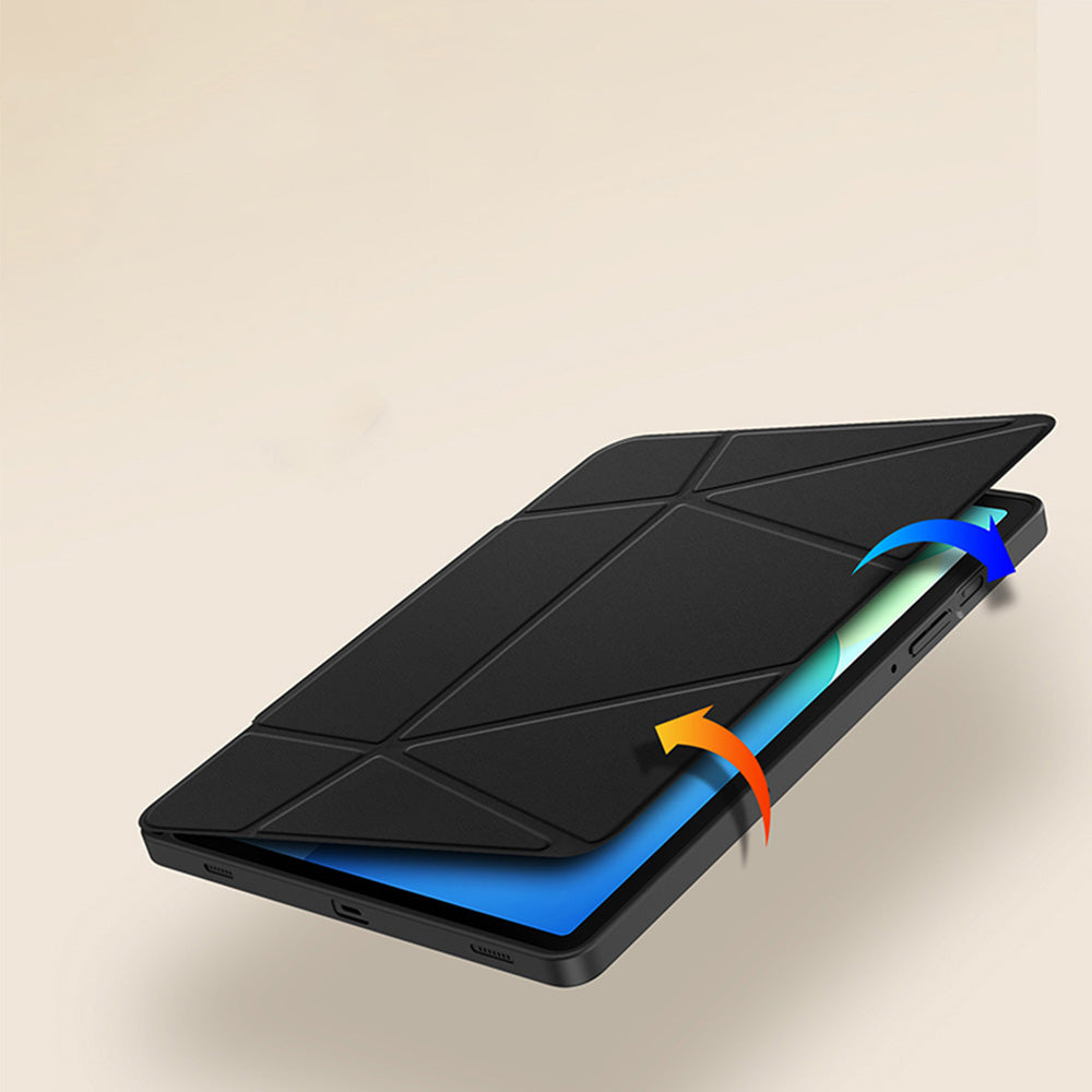 Schutzhülle mit Klappe für Galaxy Tab S10 Lite / S10 FE / S9 / S9 FE, Dux Ducis Vers, Schwarz
