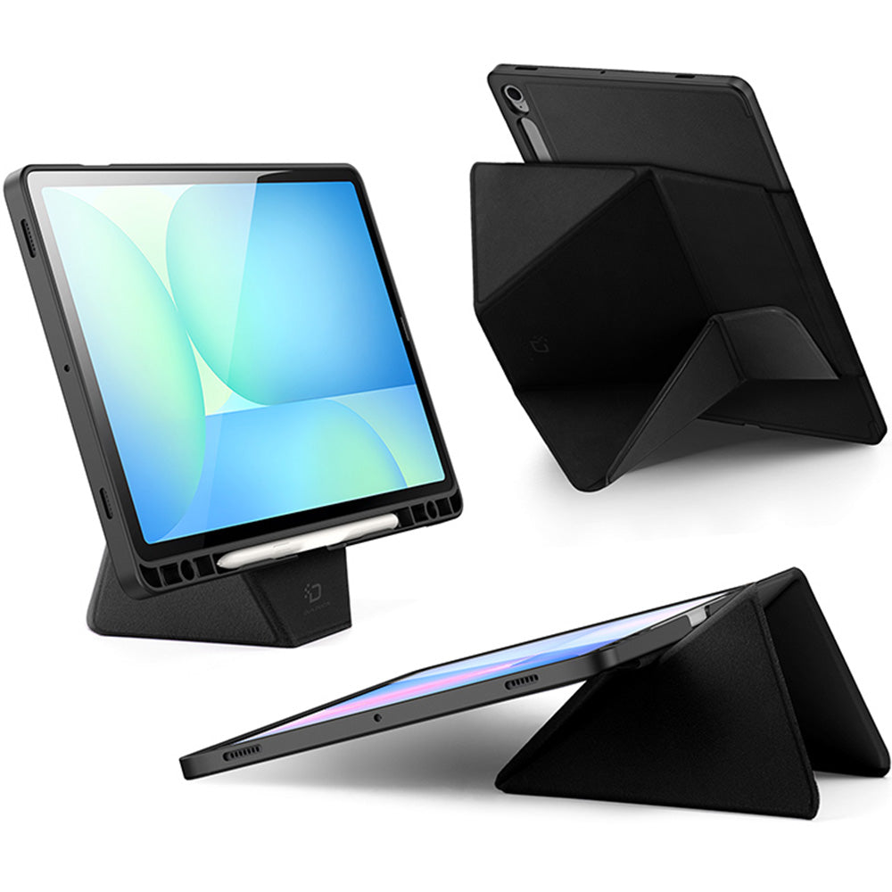Schutzhülle mit Klappe für Galaxy Tab S10 Lite / S10 FE / S9 / S9 FE, Dux Ducis Vers, Schwarz