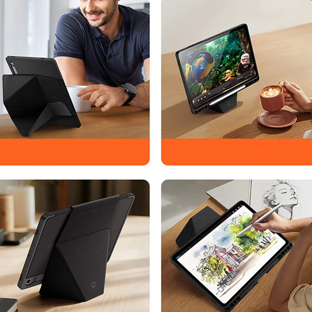 Schutzhülle mit Klappe für Galaxy Tab S10 Lite / S10 FE / S9 / S9 FE, Dux Ducis Vers, Schwarz
