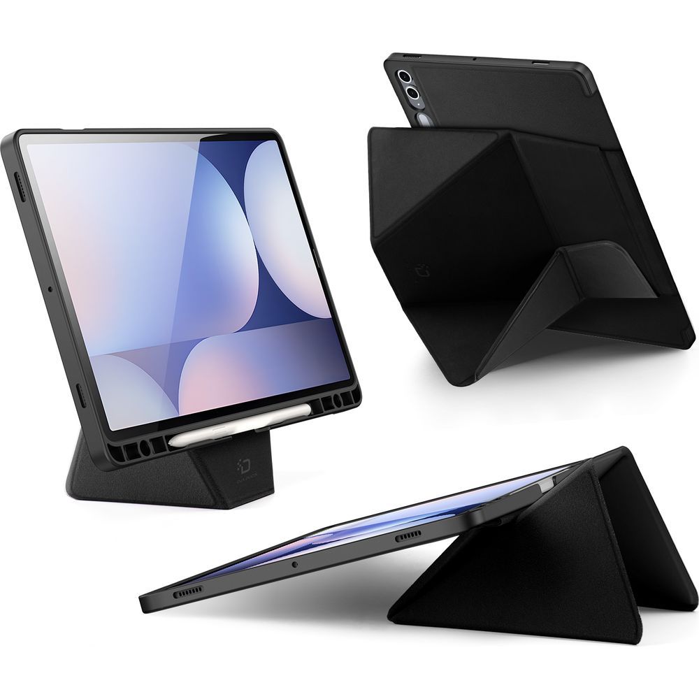Schutzhülle mit Klappe für Galaxy Tab S10 Plus / S9 FE Plus / S9 Plus, Dux Ducis Vers, Schwarz
