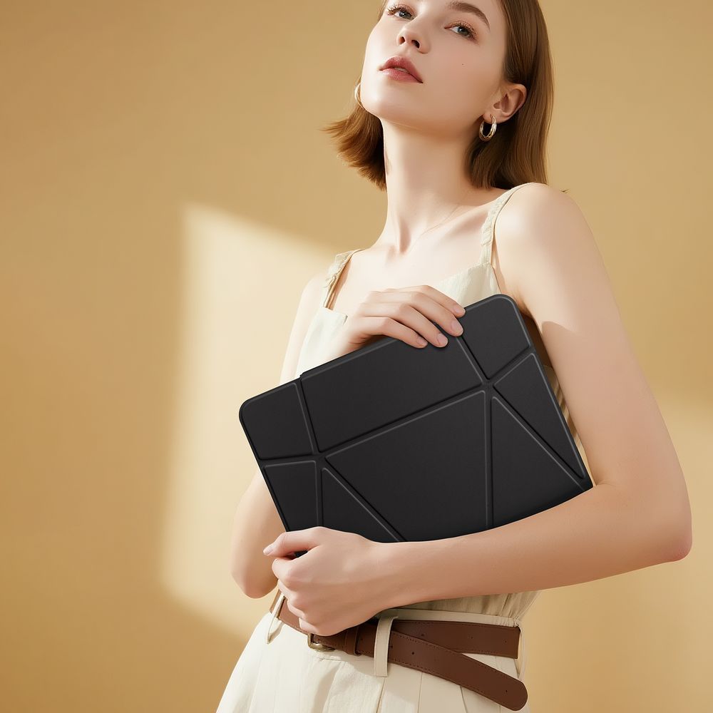 Schutzhülle mit Klappe für Galaxy Tab S10 Plus / S9 FE Plus / S9 Plus, Dux Ducis Vers, Schwarz