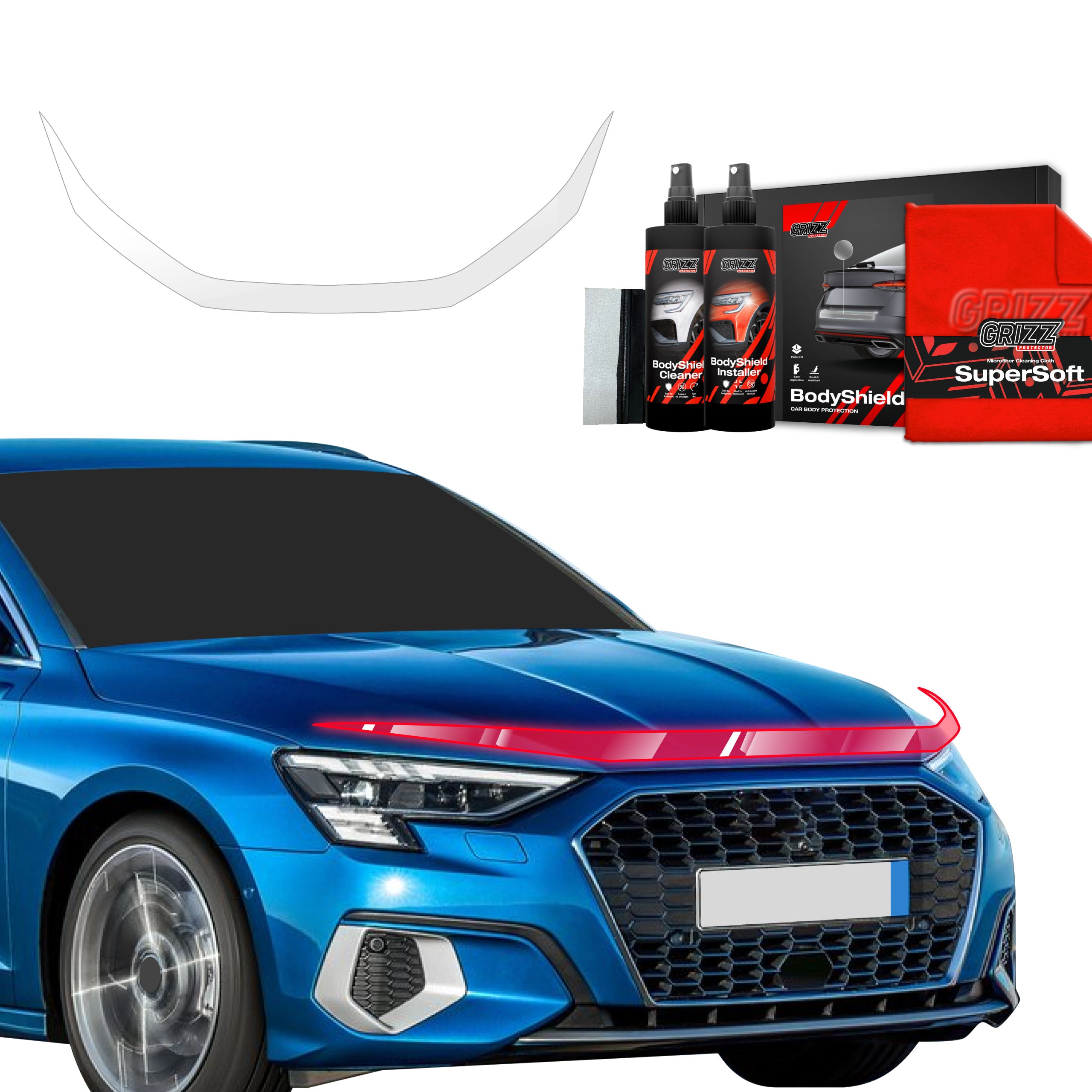 Schutzfolie Grizz Protector für Motorhaube - Audi A3 8Y Sportback (2020-2023)