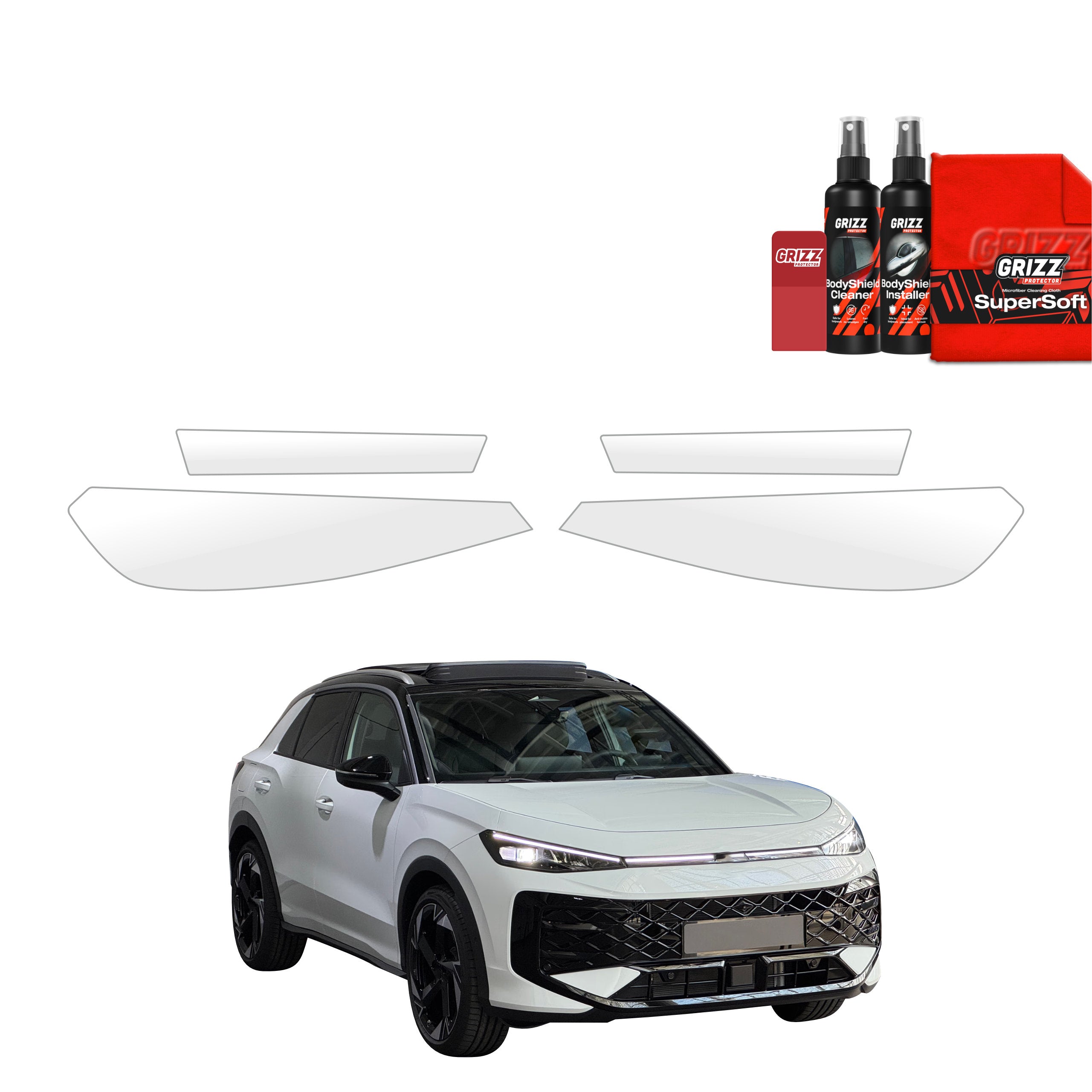 4in1 Schutzfolie Grizz Protector für Scheinwerfer - Volkswagen T-Roc (2025-2026)