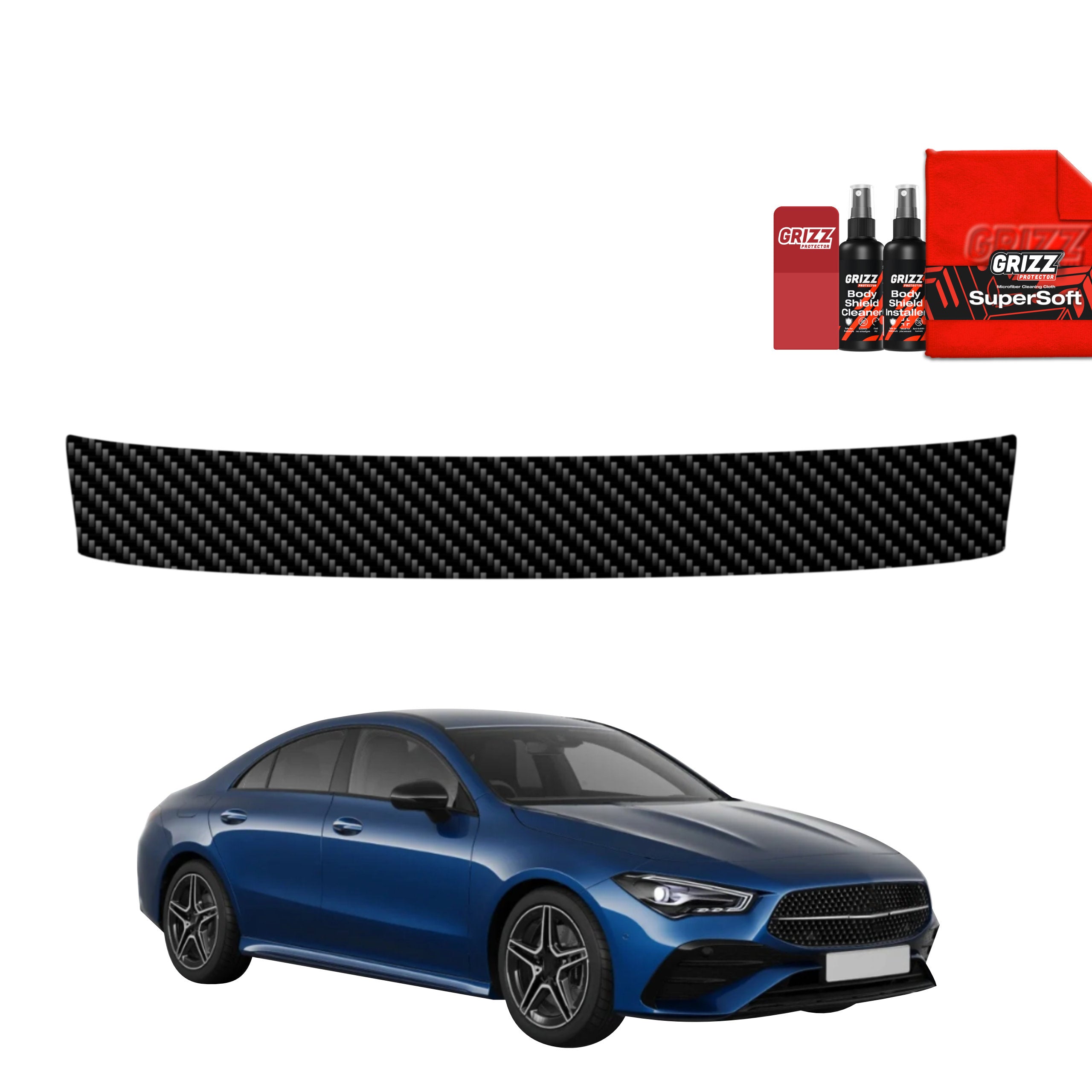Kohlenstoff Schutzfolie Grizz Protector für Ladekante - Mercedes CLA 200 (2025-2026)