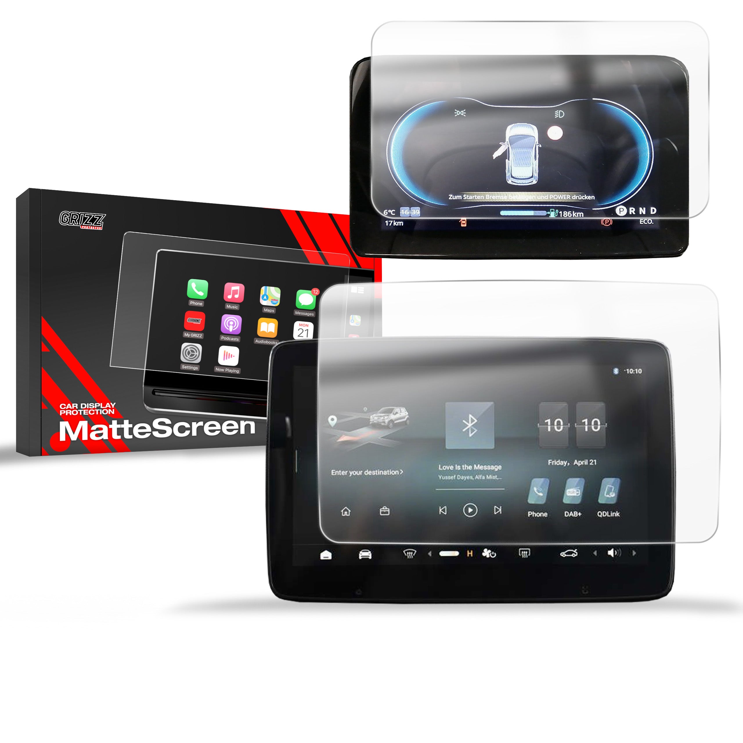 Matte Autodisplayfolie für Leapmotor T03 10,1" (2025-2026), Grizz Protector