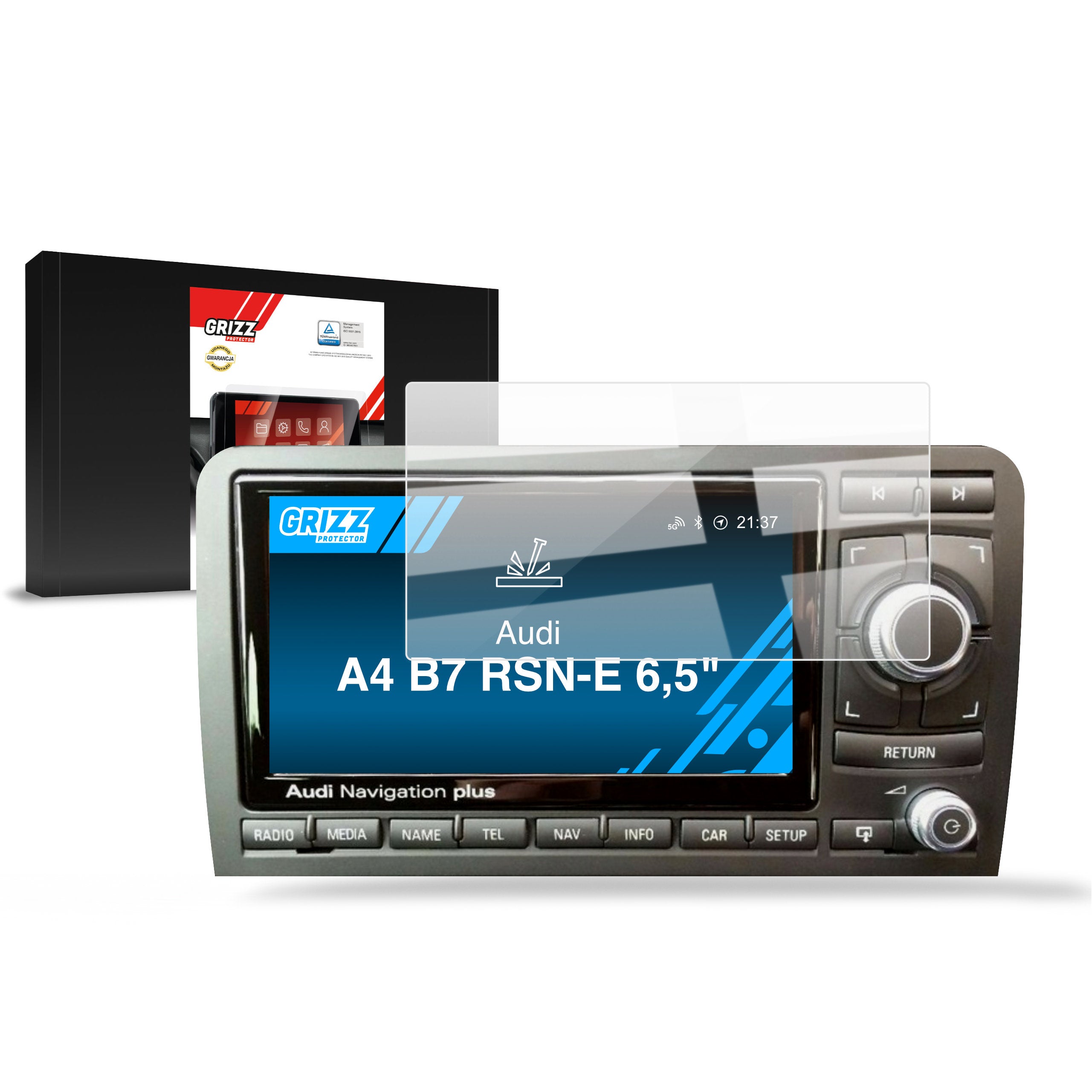 Keramische Autodisplayfolie für Audi A4 B7 RSN-E 6,5" (2004-2007), Grizz Protector