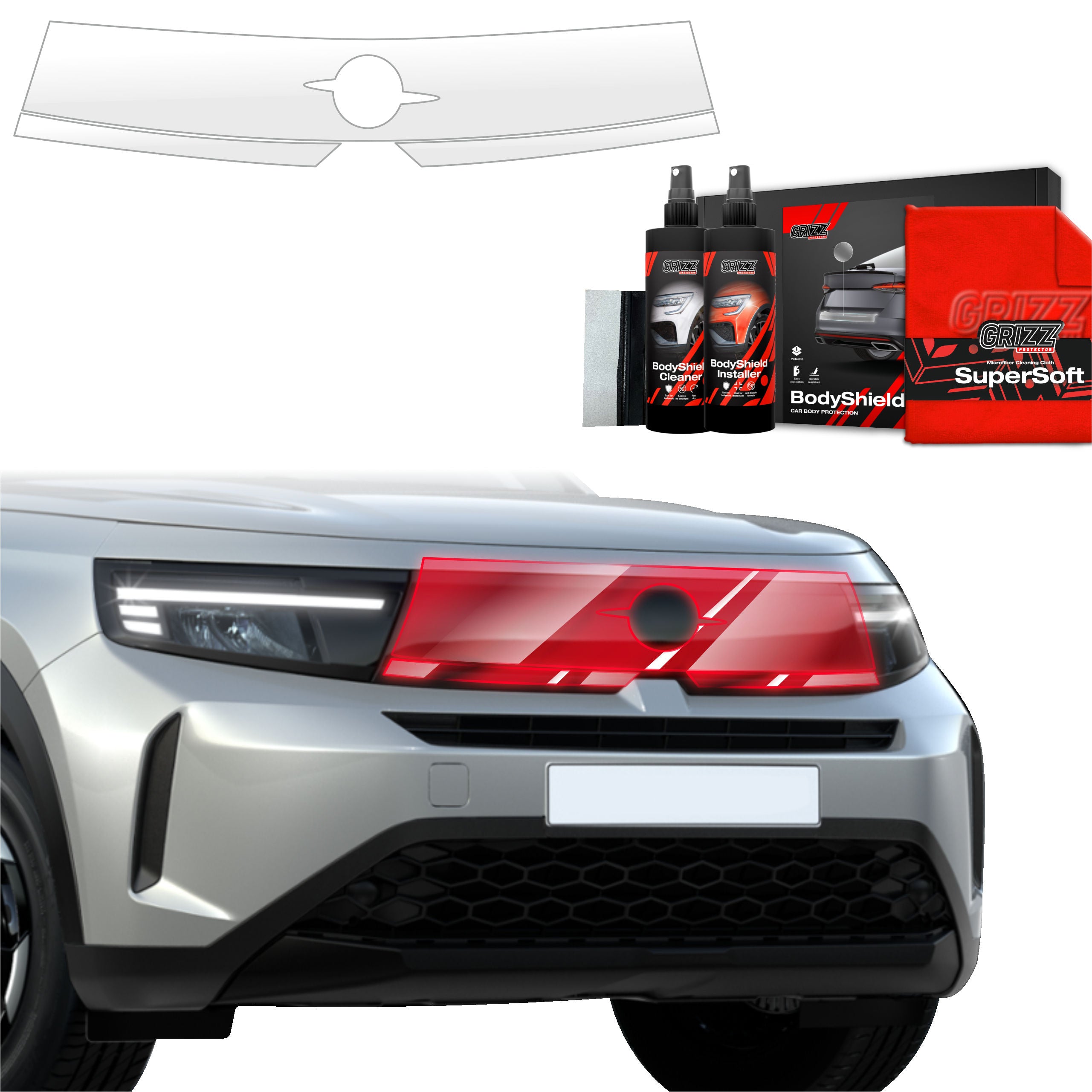 3in1 Schutzfolie Grizz Protector für vorderer Pfosten - Opel Frontera (2024-2026)