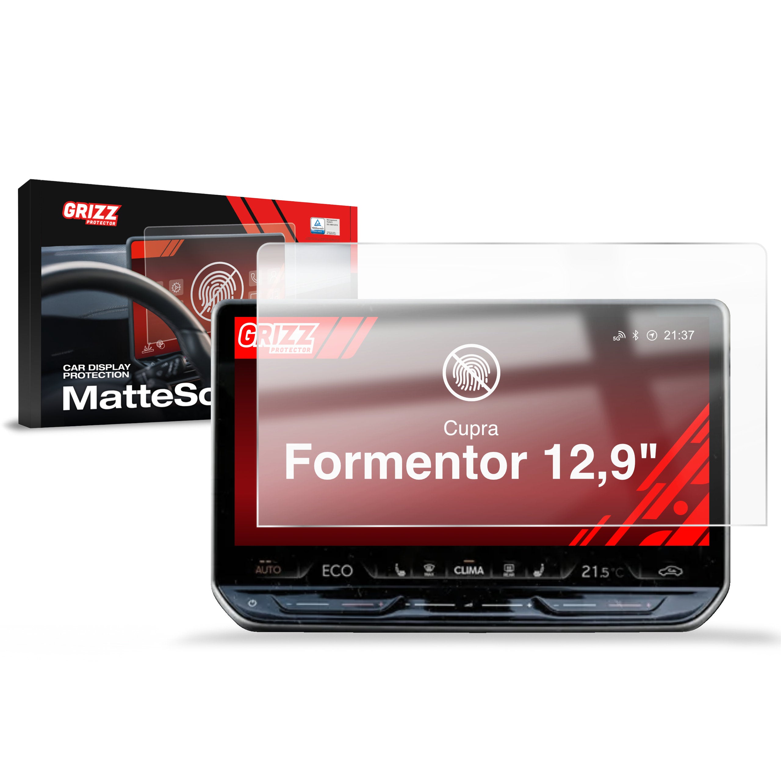 Matte Autodisplayfolie für Cupra Formentor 12,9" (2024-2026), Grizz Protector