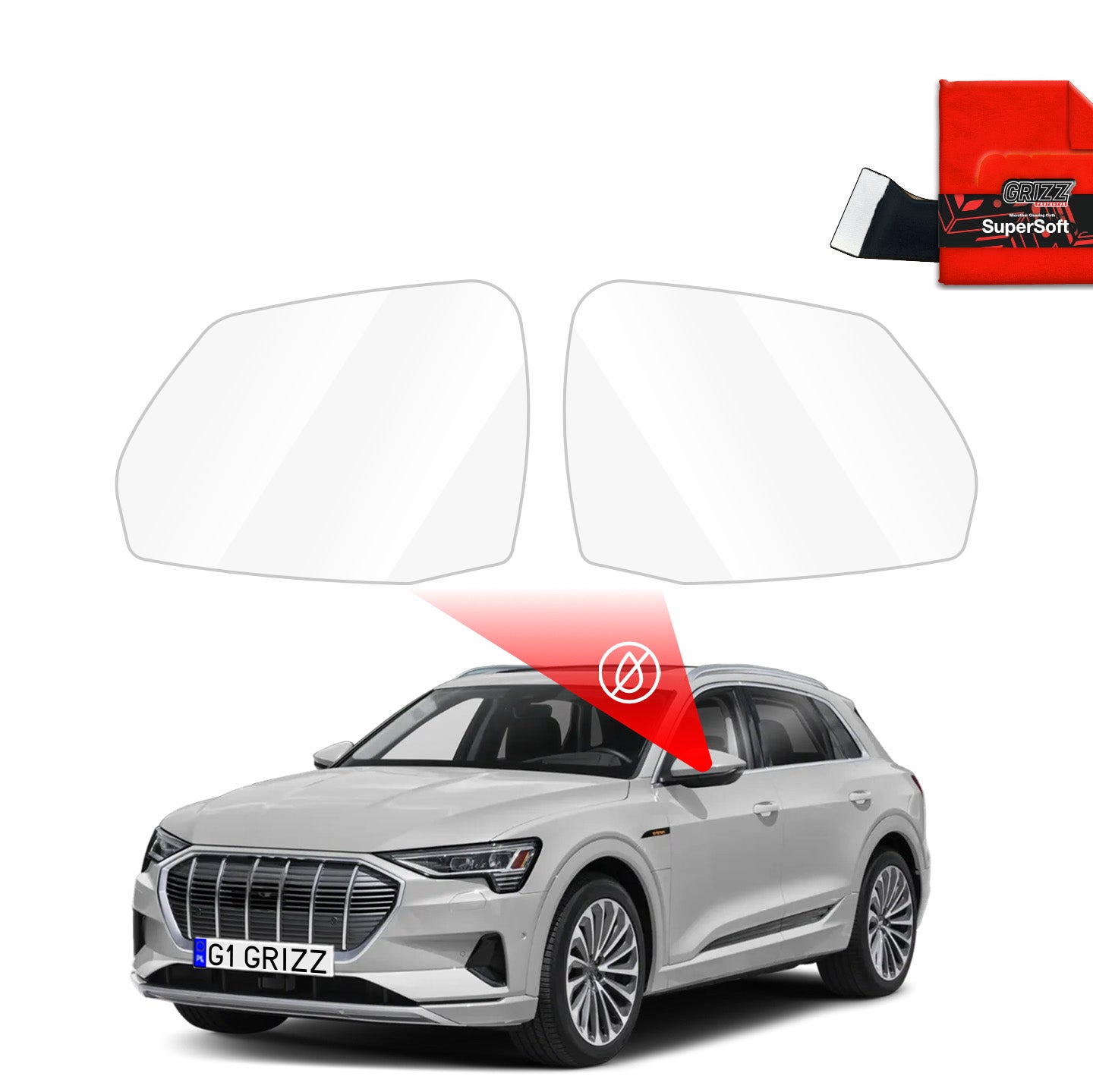 Regenschutzfolie Grizz Protector für Außenspiegel - Audi Q7 e-tron (2019-2026)