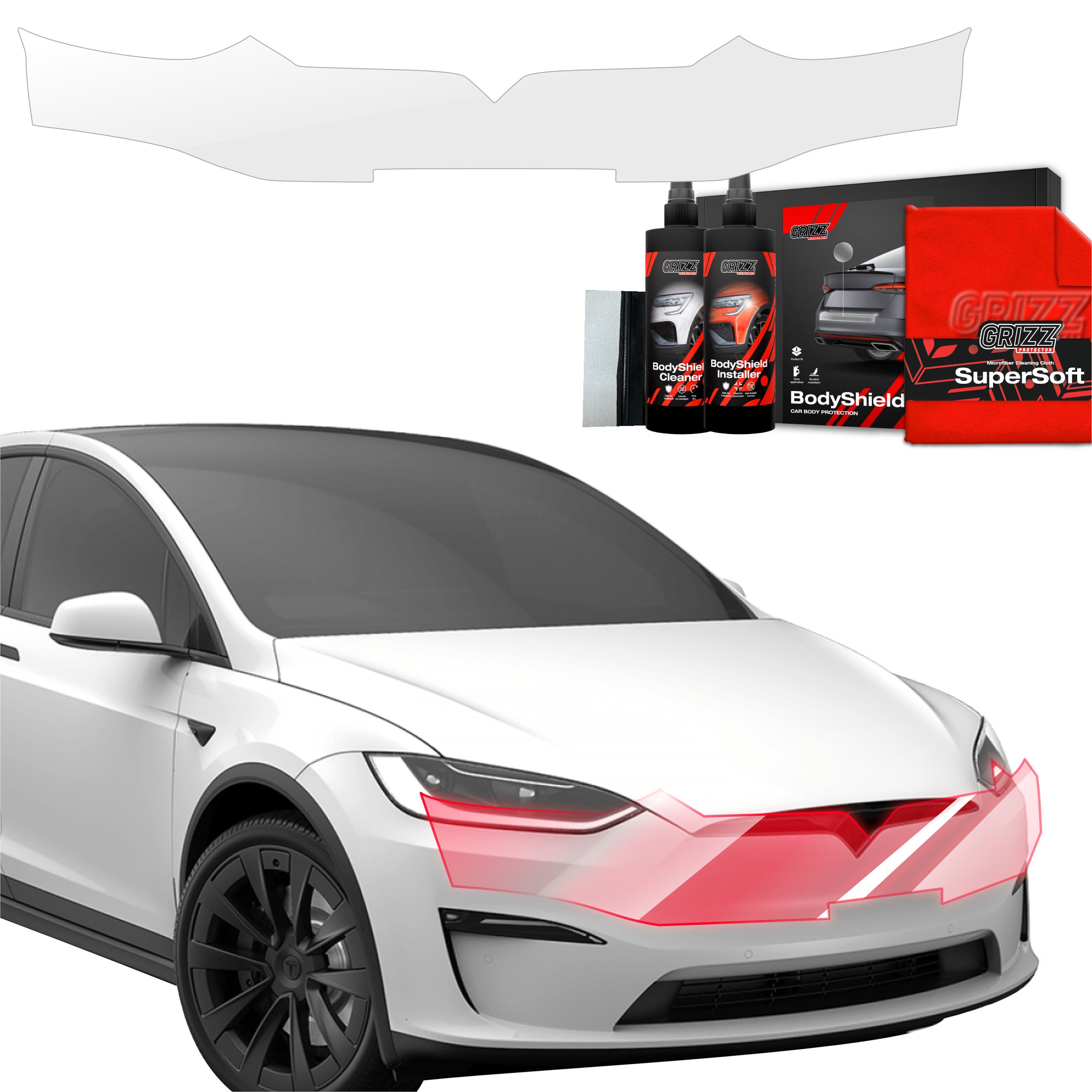 Schutzfolie Grizz Protector für Stoßfänger - Tesla Model X (2021-2026)