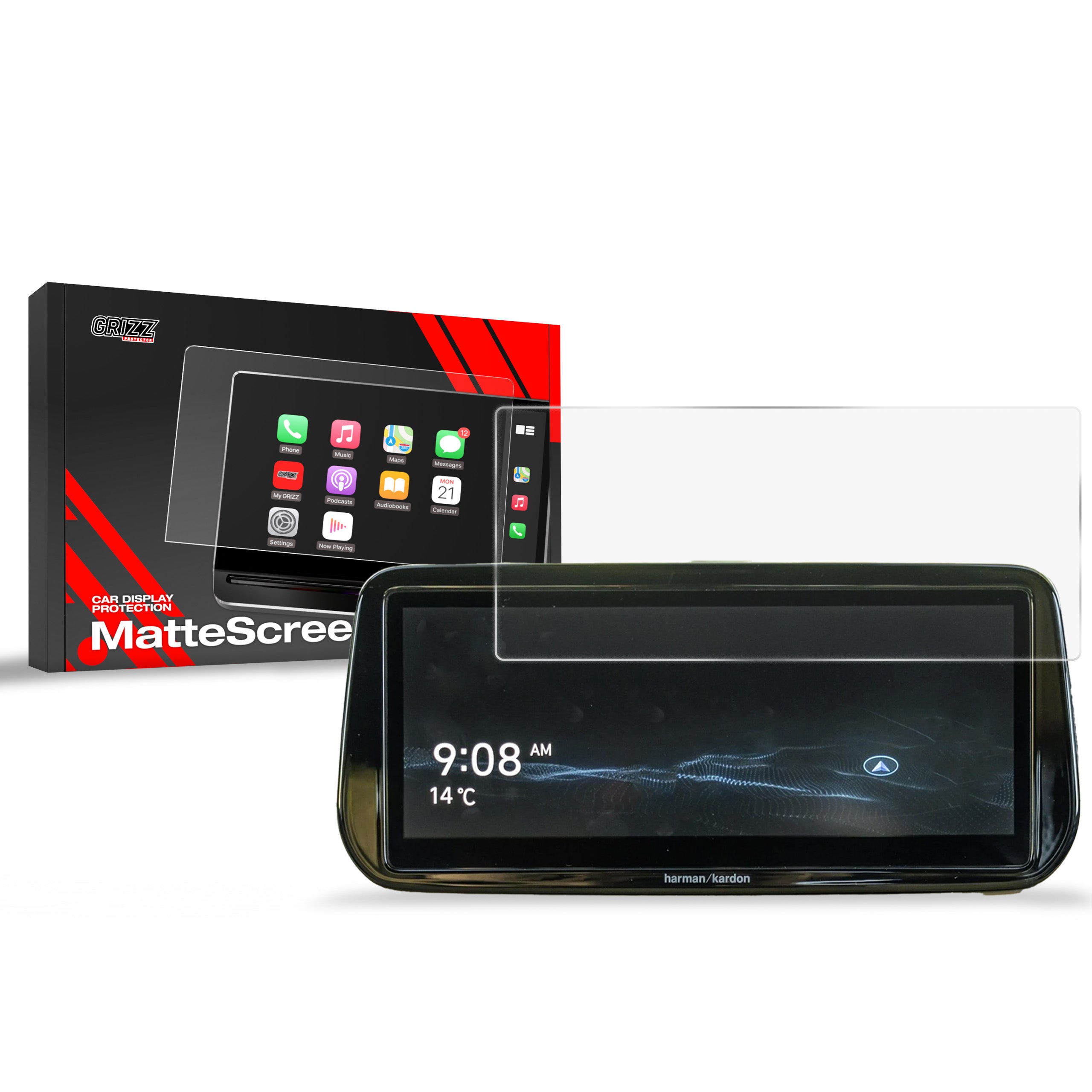 Matte Autodisplayfolie für Hyundai Santa FE Hybrid (2021-2024), Grizz Protector