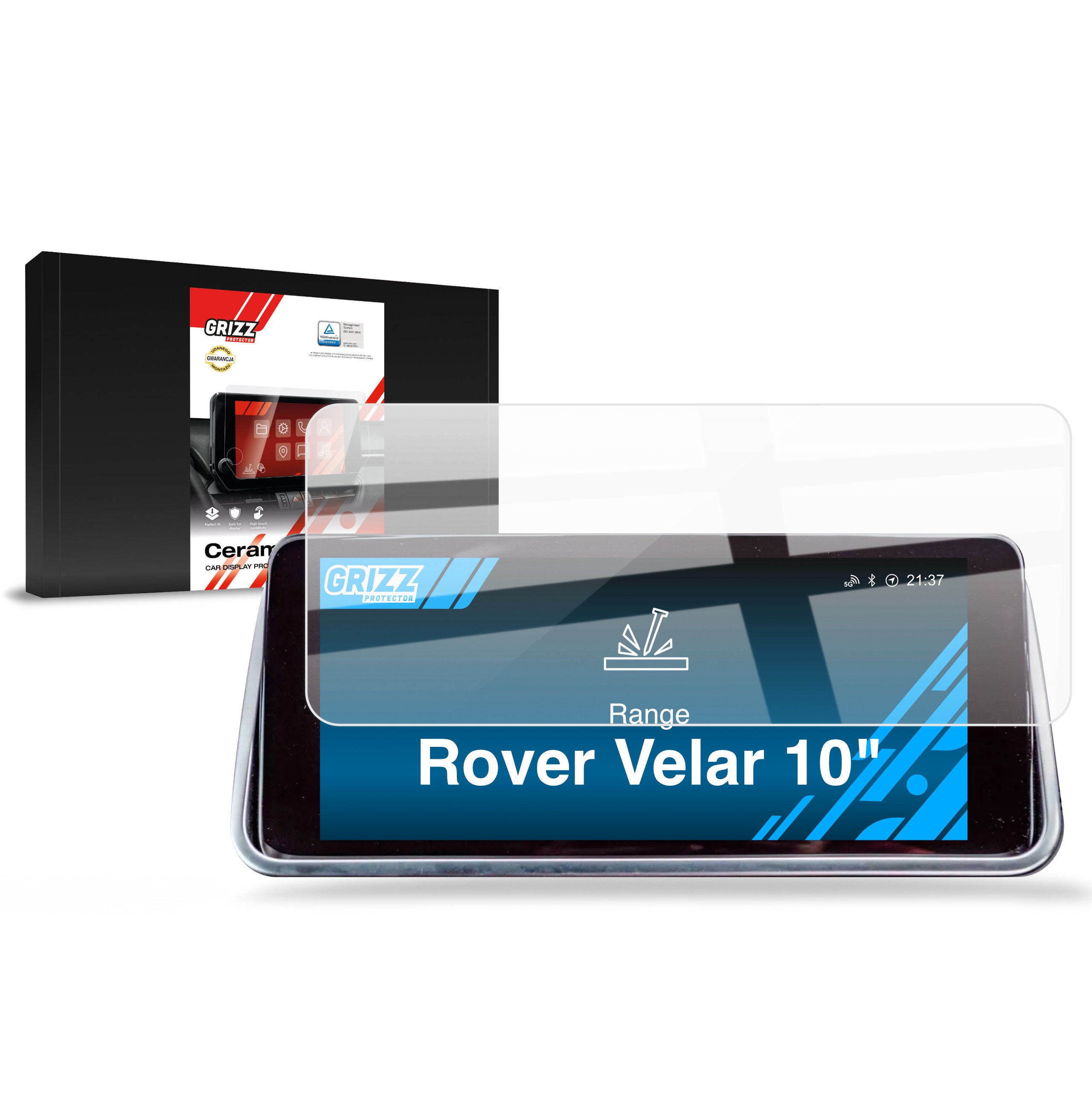 Keramische Autodisplayfolie für Range Rover Velar (2017-2023), Grizz Protector