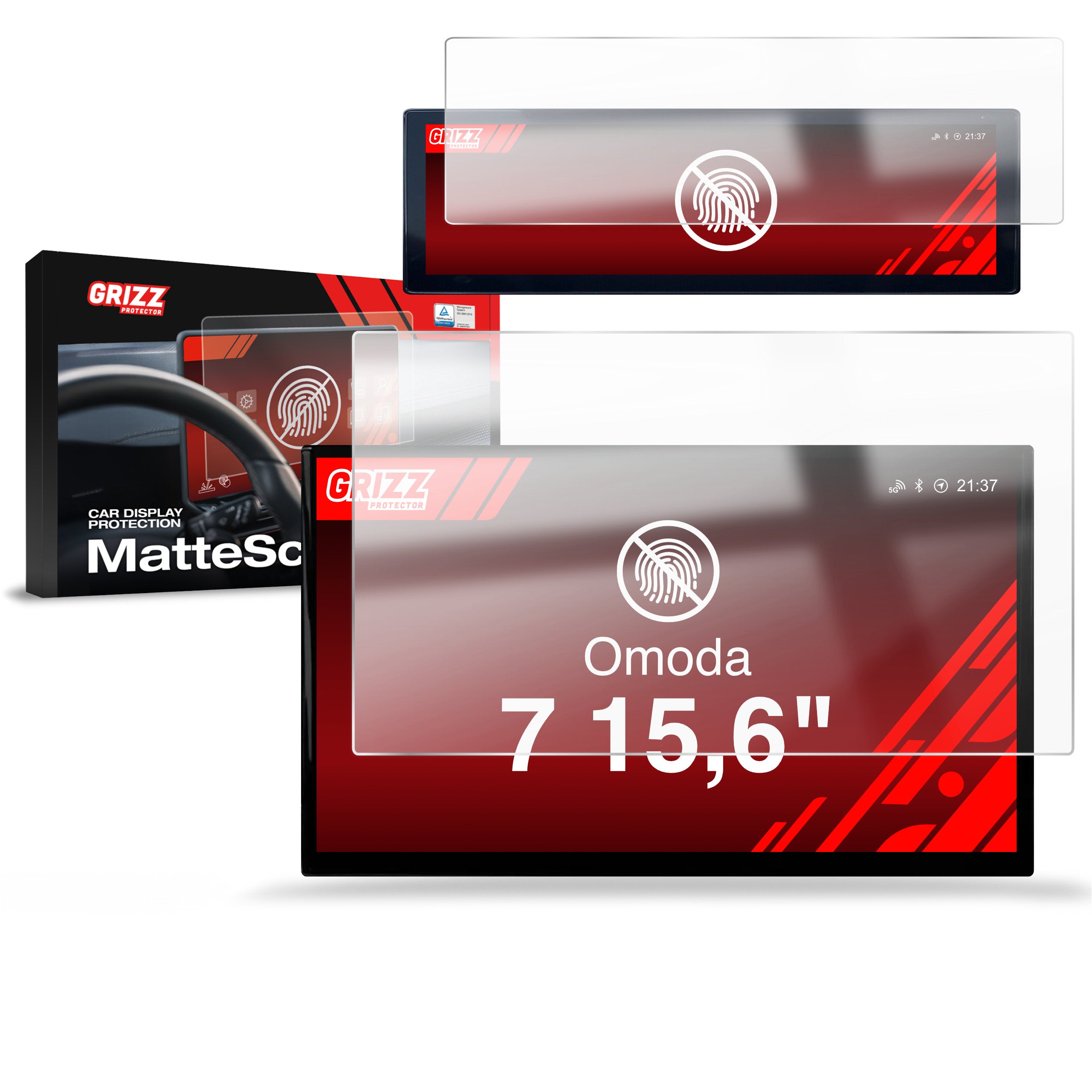 Matte Autodisplayfolie 2in1 für OMODA 7 15,6" (2025-2026), Grizz Protector