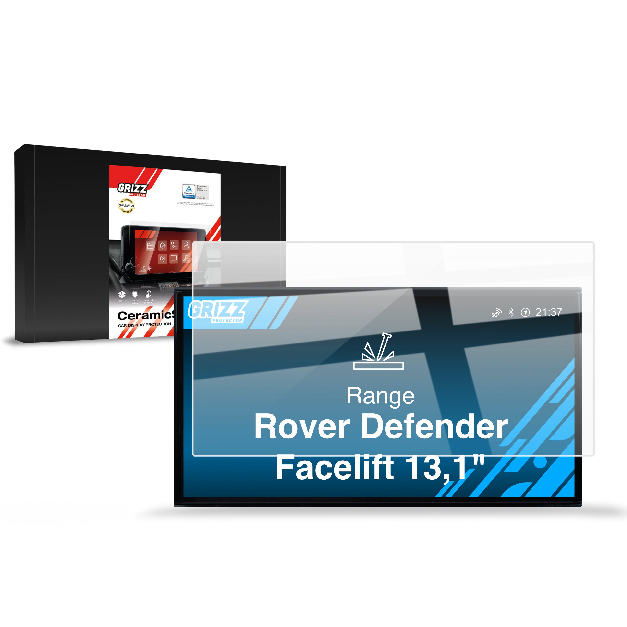 Keramische Autodisplayfolie für Range Rover Defender 13,1" Facelift (2026), Grizz Protector