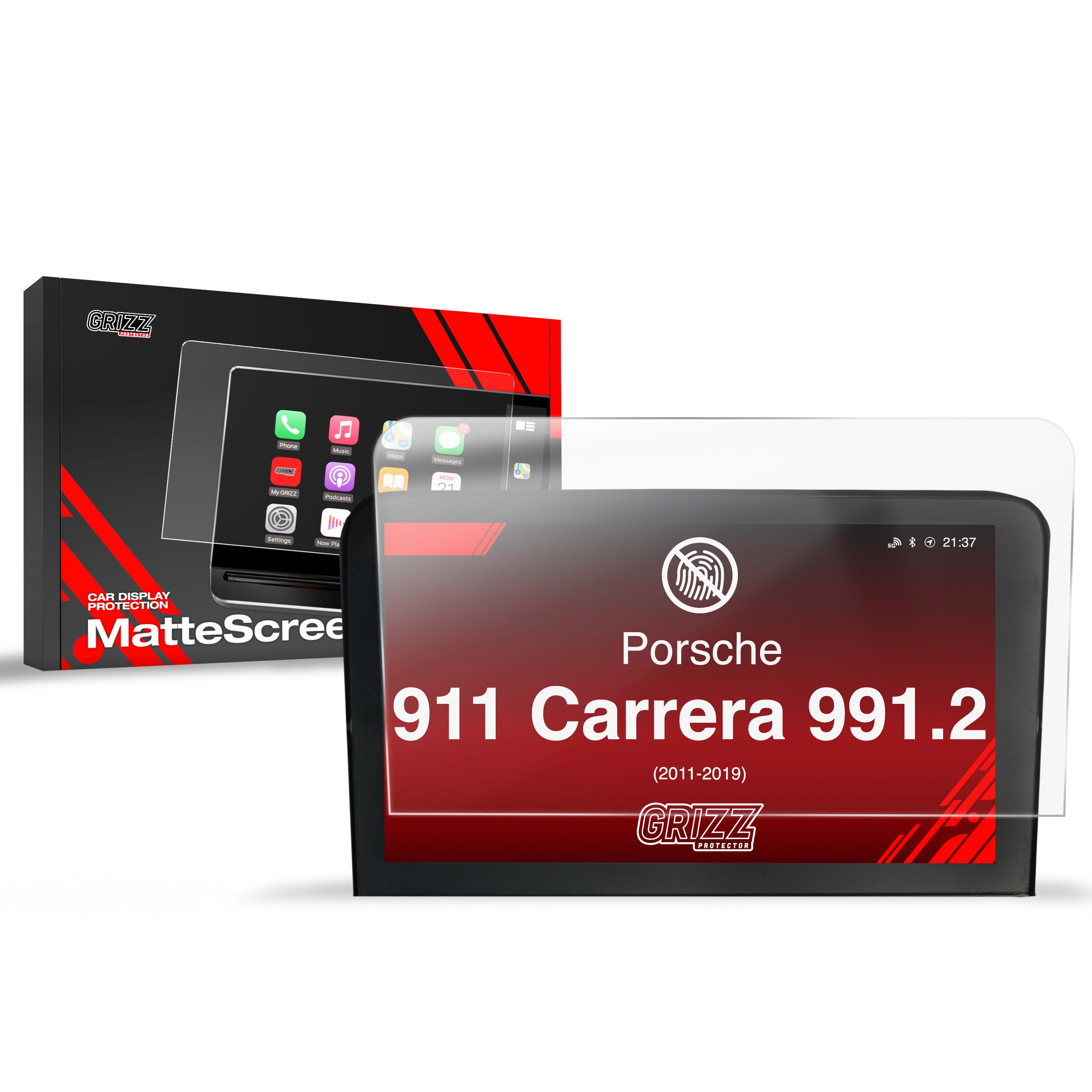 Matte Autodisplayfolie für Porsche 911 Carrera 991.2 7" (2011-2019), Grizz Protector