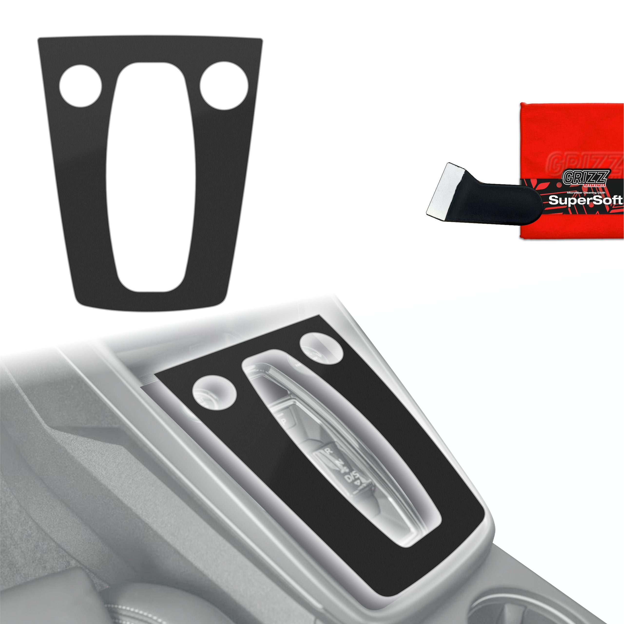 Schutzfolien Grizz Protector für Mittelkonsole - Audi A3 8Y Facelift (2024-2026) Schwarz Matt Antifingerprint