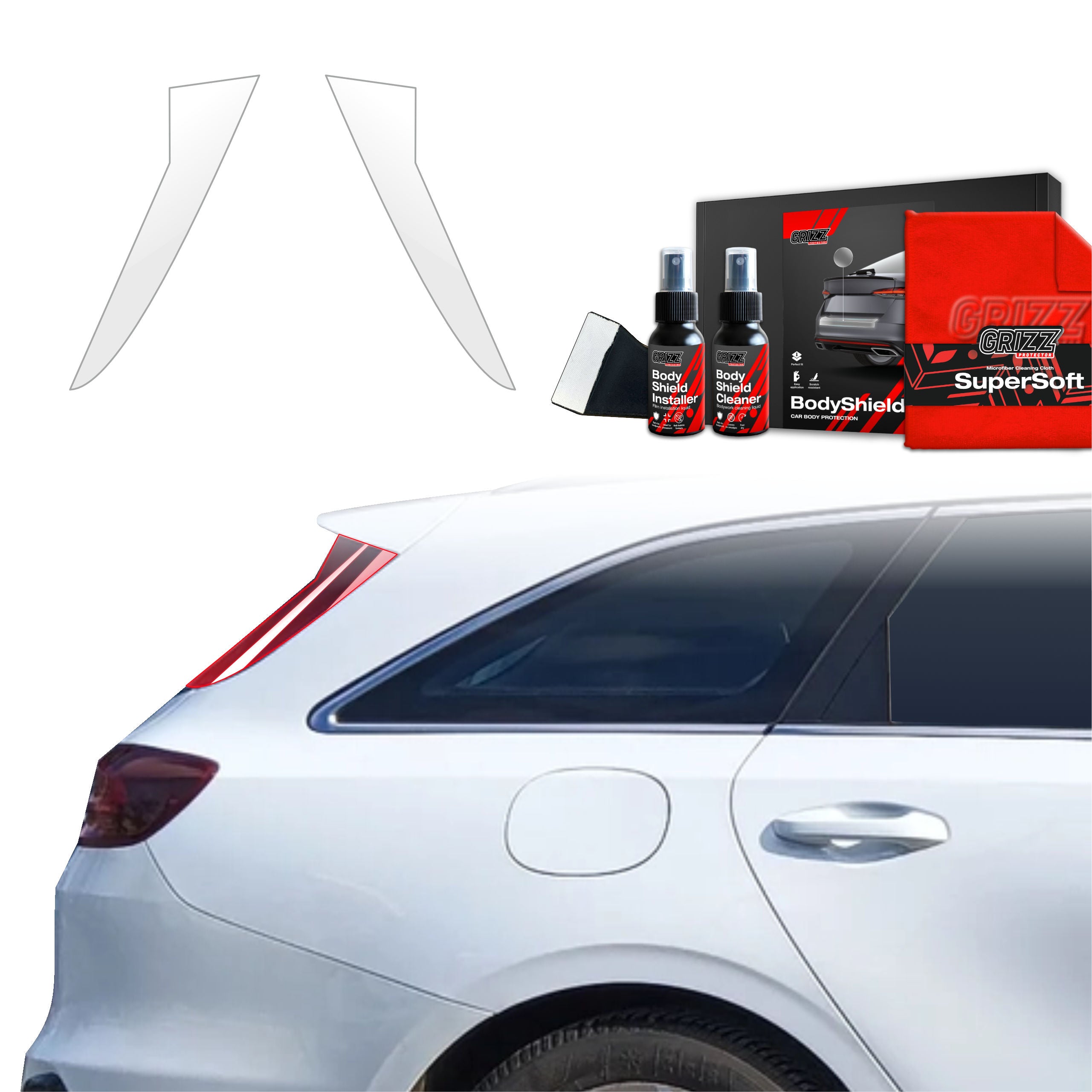 2in1 Schutzfolie Grizz Protector für B-C-Säule - Kia Ceed SW Kombi (2021-2025)