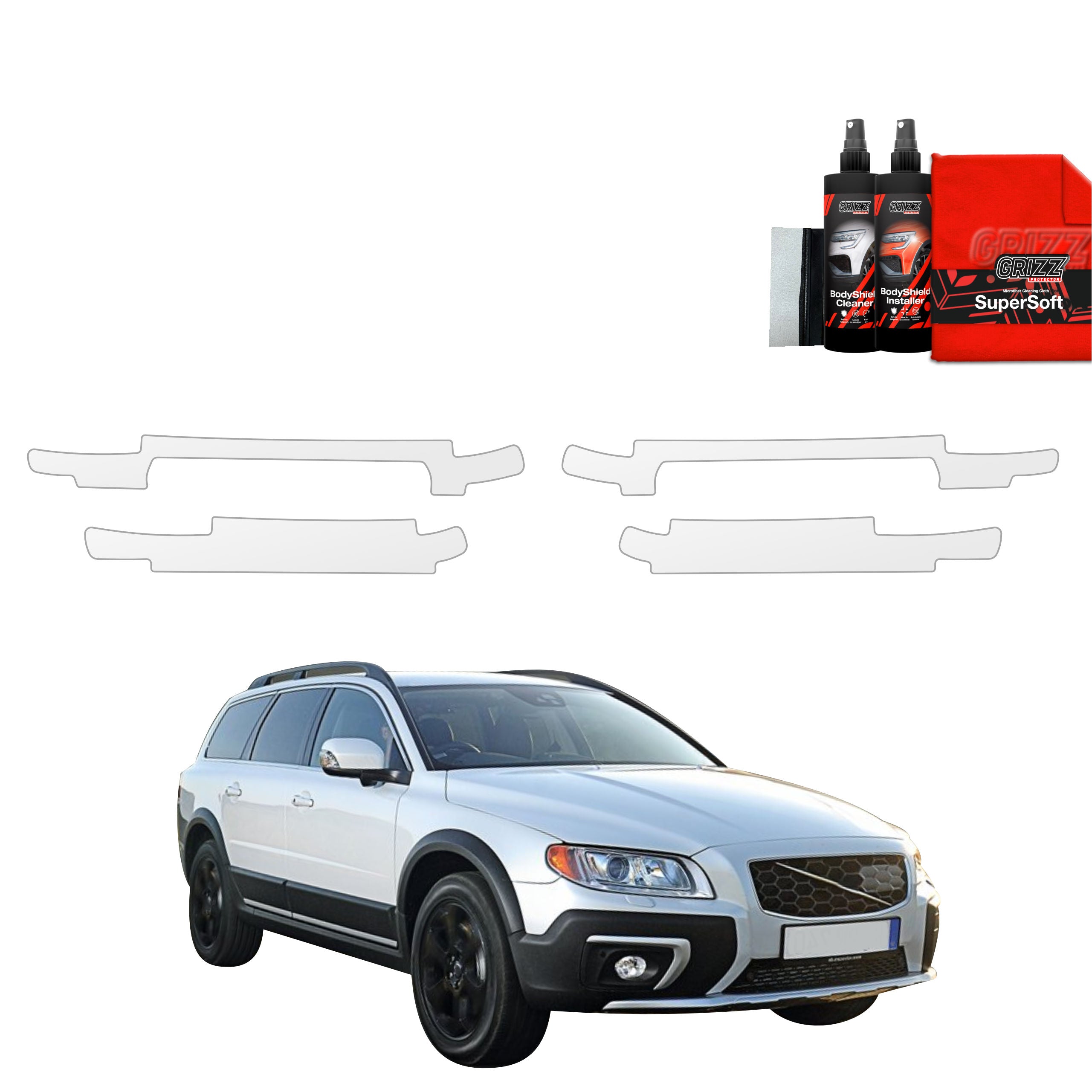 4in1 Schutzfolie Grizz Protector für Schweller - Volvo XC70 3 Kombi 5D (2013-2016)
