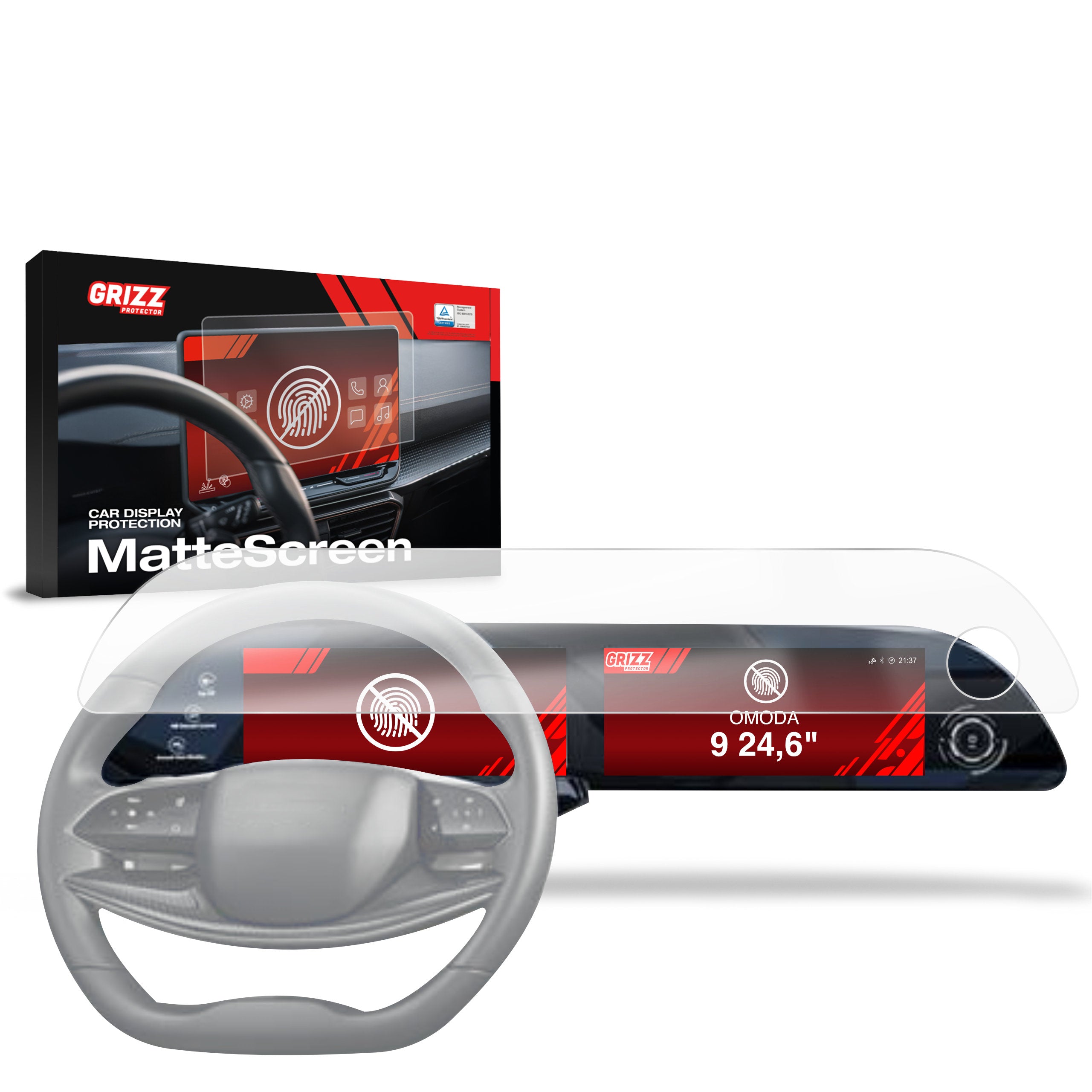 Matte Autodisplayfolie für OMODA 9 (2025-2026), Grizz Protector