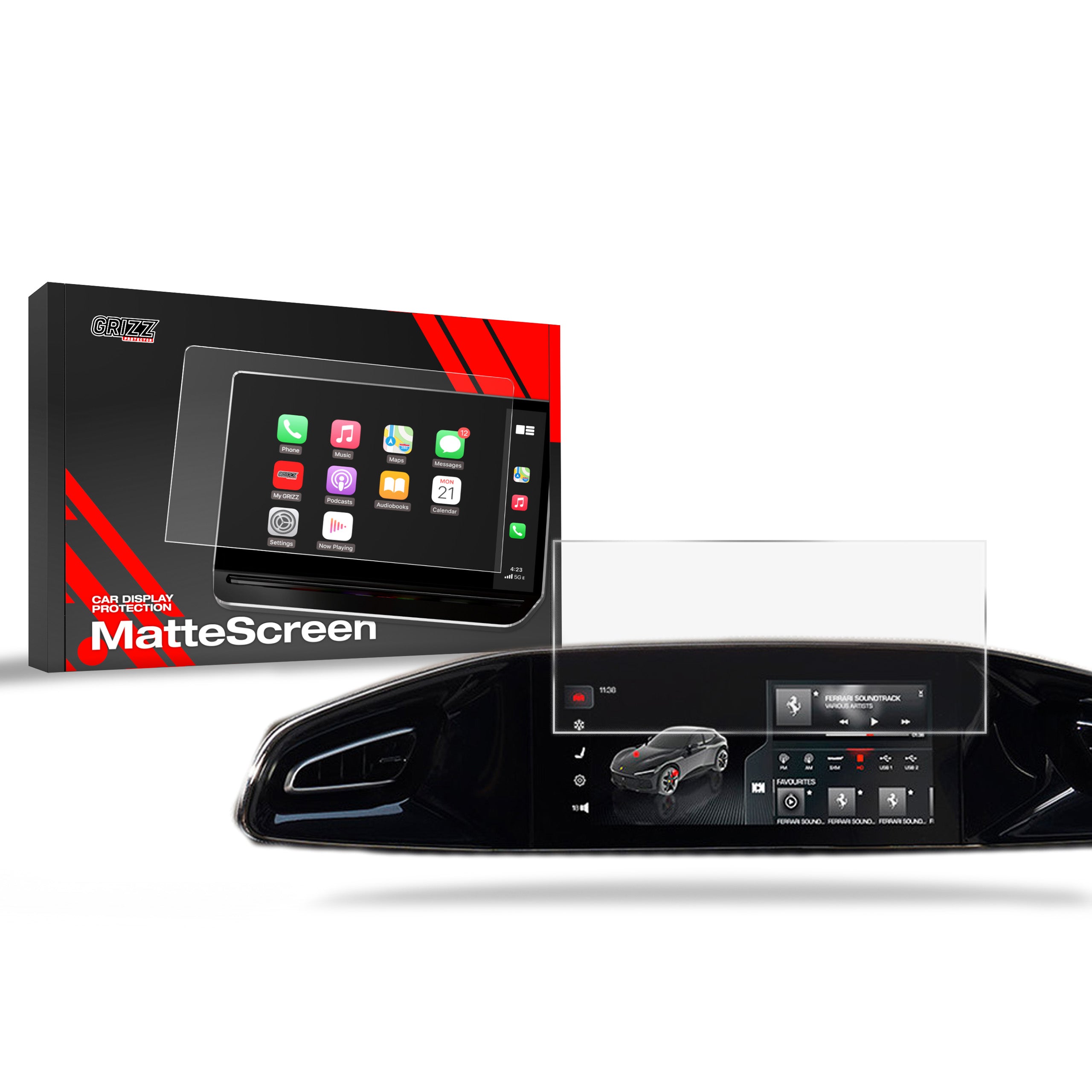 Matte Autodisplayfolie für Ferrari Purosangue (2023-2026), Grizz Protector