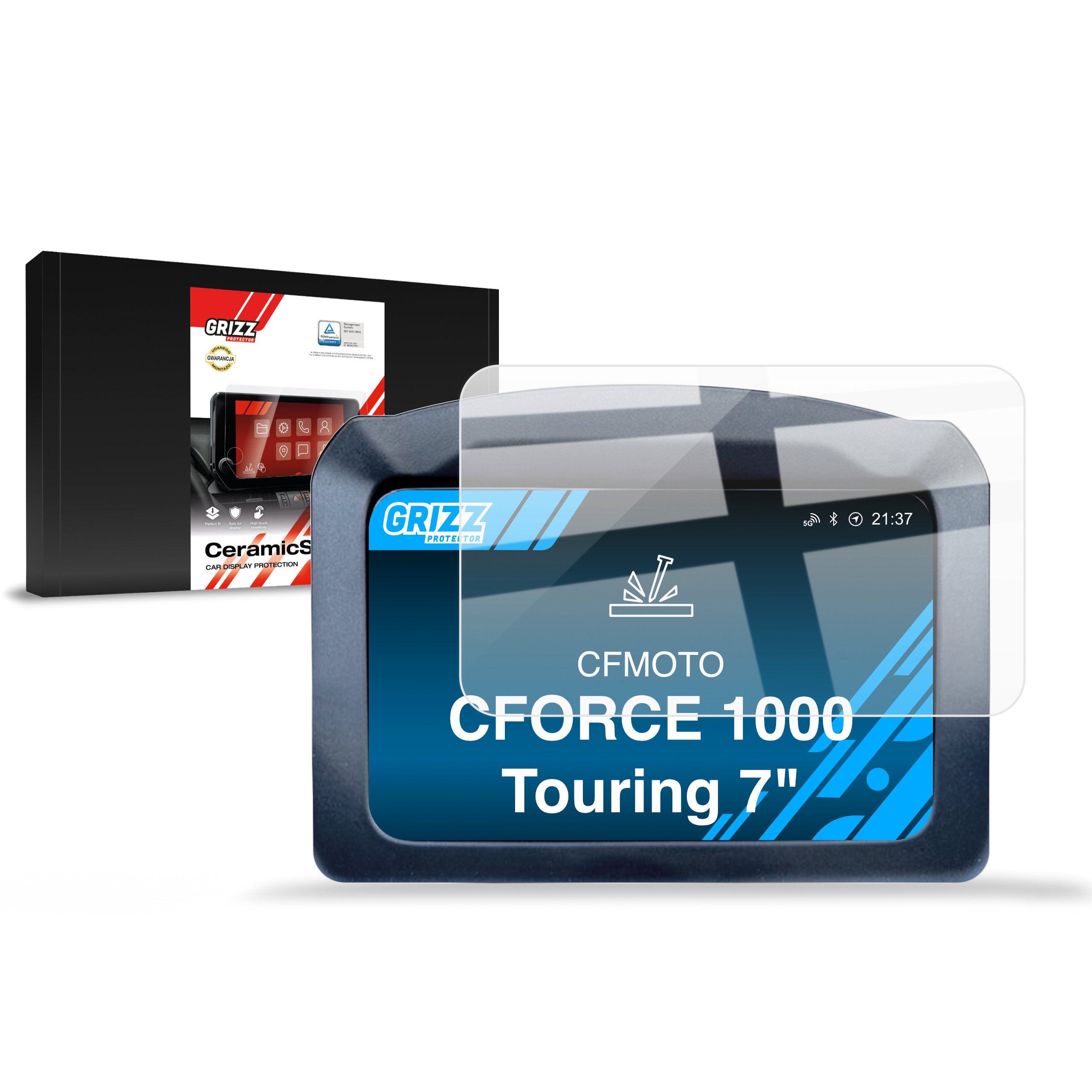 Keramische Autodisplayfolie für CFMOTO CFORCE 1000 Touring GEN3 7", Grizz Protector