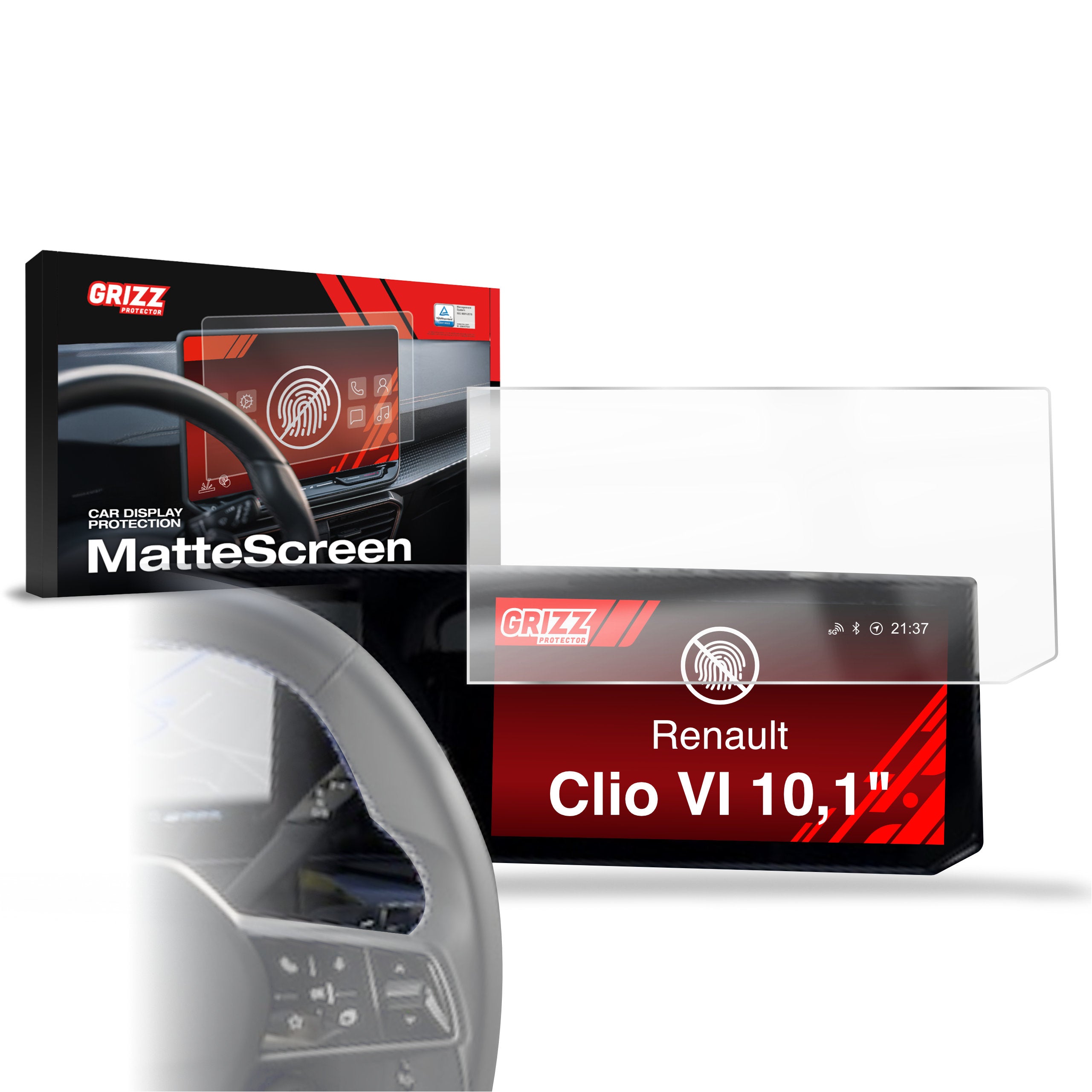 Matte Autodisplayfolie für Renault Clio 6 10,1" (2026), Grizz Protector