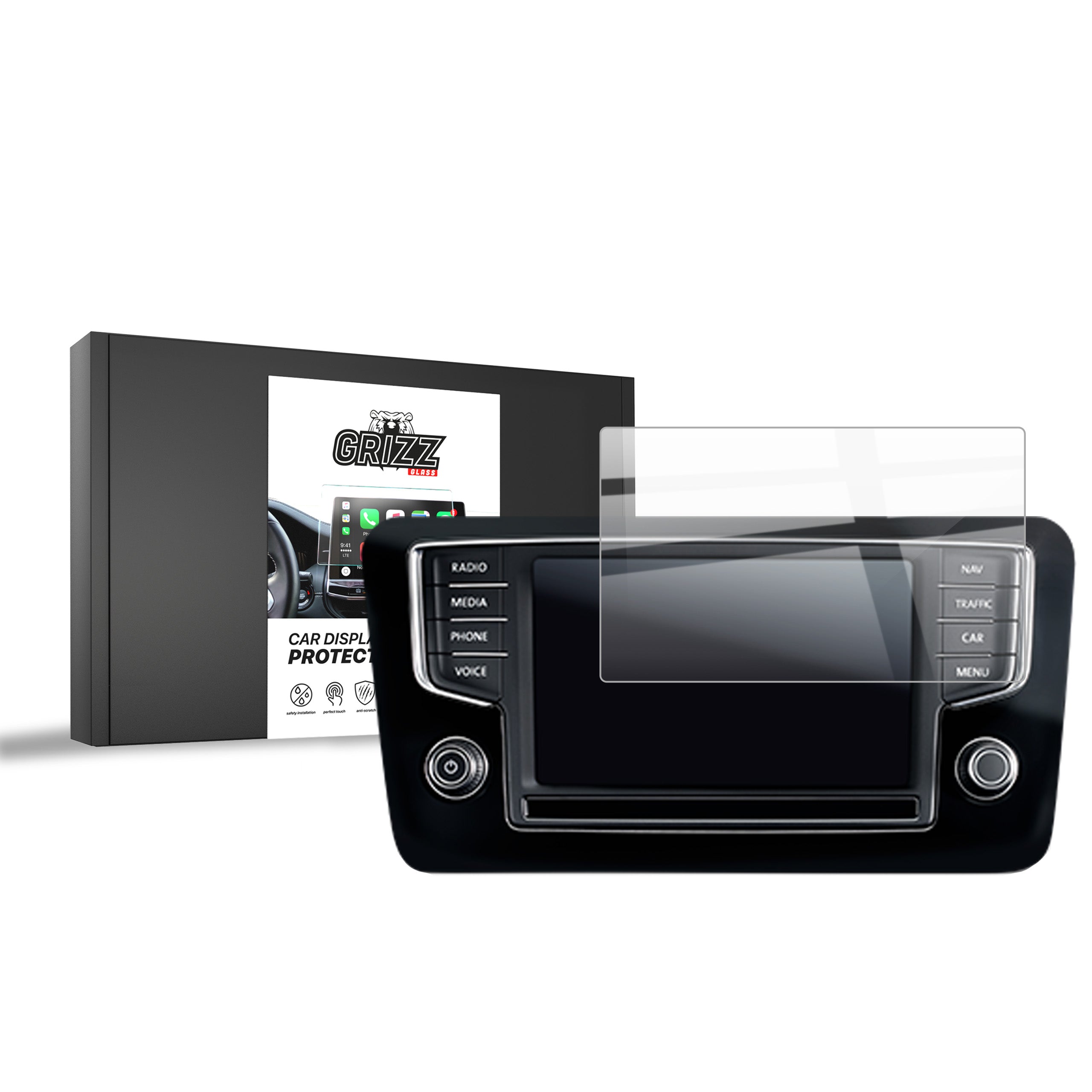 Keramische Autodisplayfolie für Volkswagen Tiguan 2 Discover Media (2017-2019), Grizz Protector