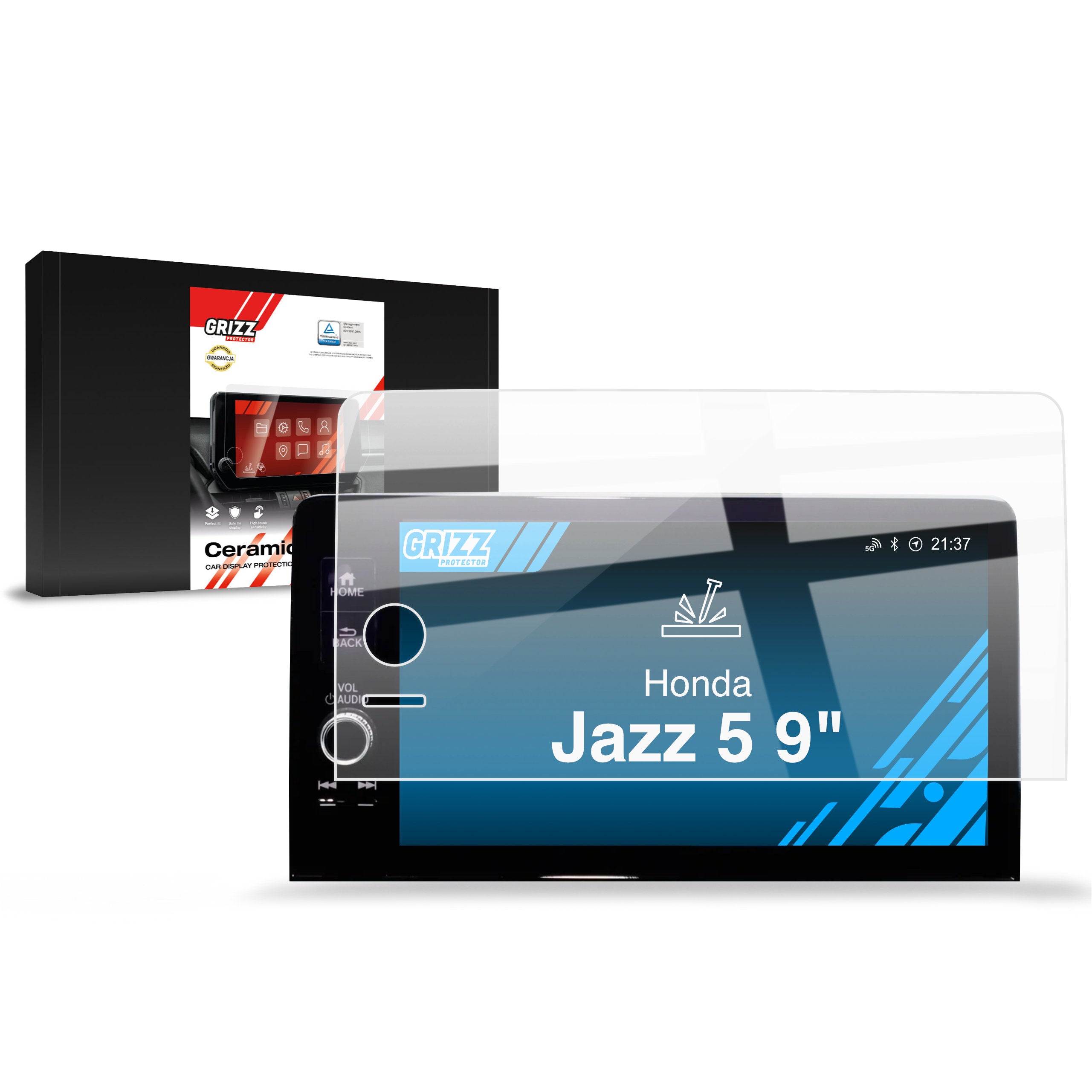Keramische Autodisplayfolie für Honda Jazz 4 7" (2017-2020), Grizz Protector