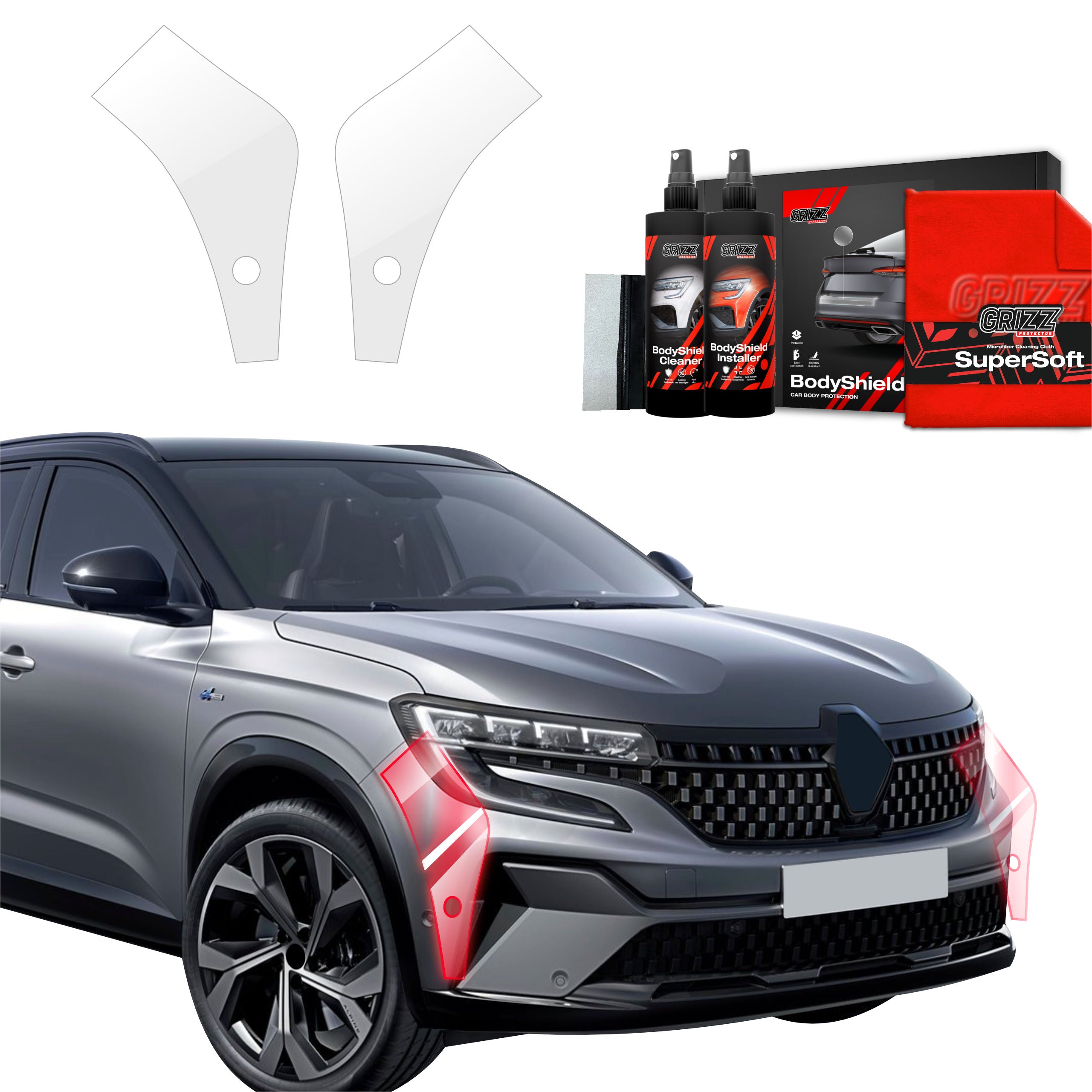 2in1 Schutzfolie Grizz Protector für Stoßstange - Renault Austral (2022-2026)