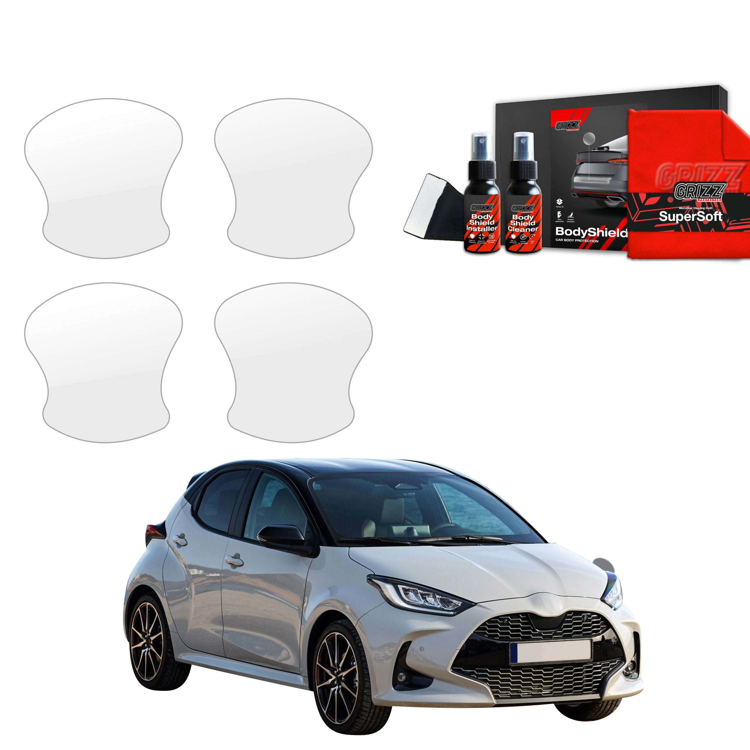 4in1 Schutzfolie Grizz Protector für Türgriffmulden - Toyota Yaris HEV (2020-2026)
