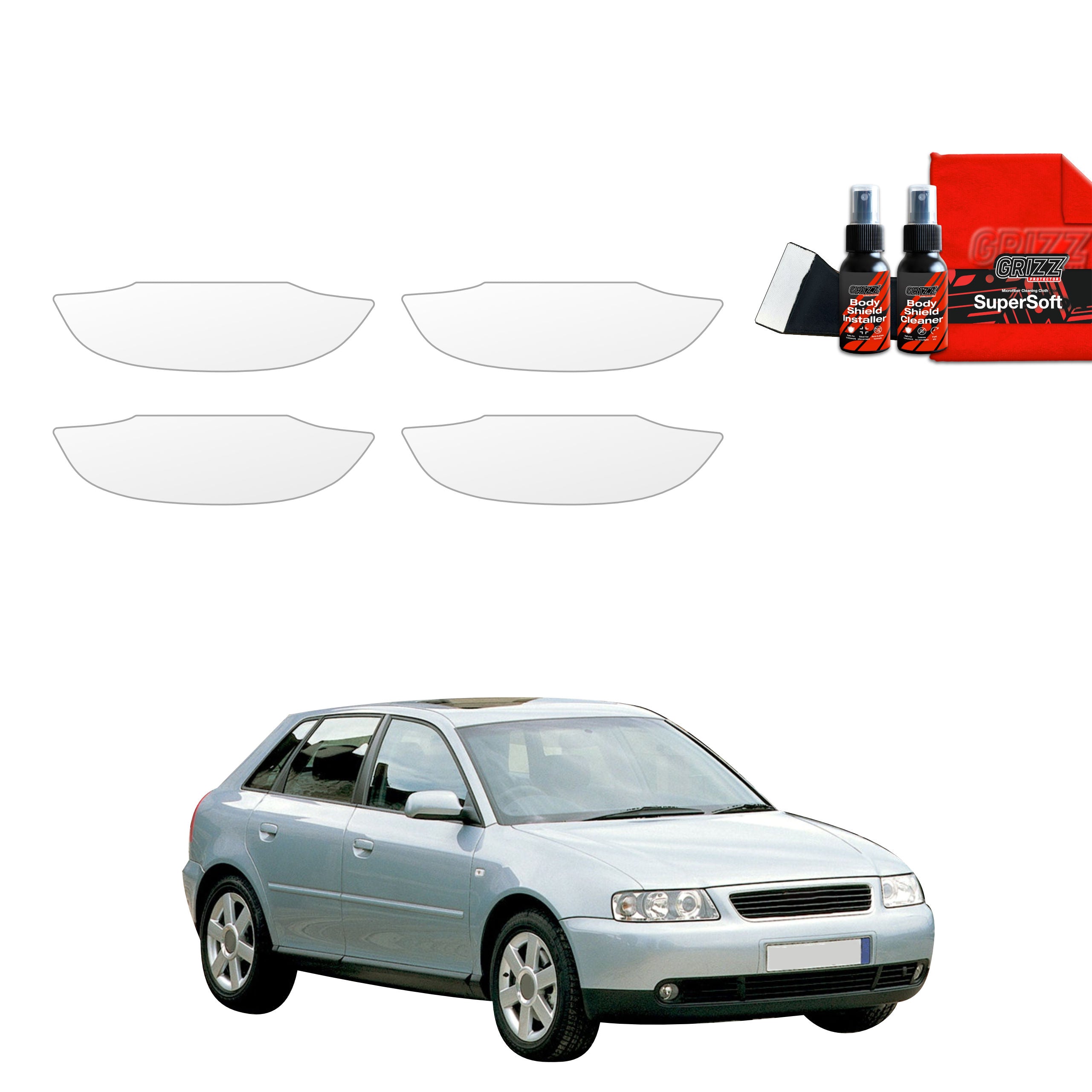4in1 Schutzfolie Grizz Protector für Türgriffmulden - Audi A3 8L Hatchback 5D (1999-2003)