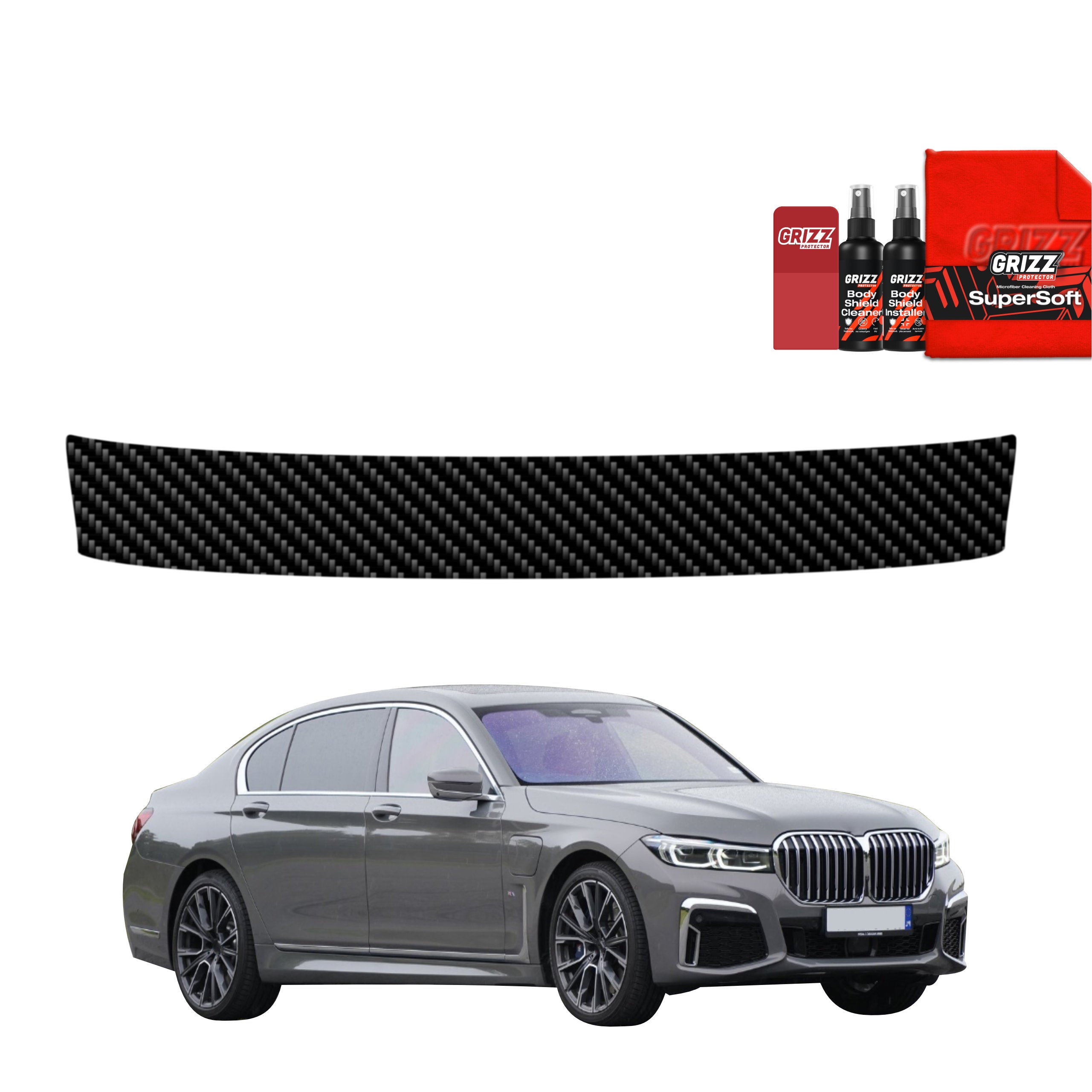 Kohlenstoff Schutzfolie Grizz Protector für Ladekante - BMW 7 G12 (2015-2022)