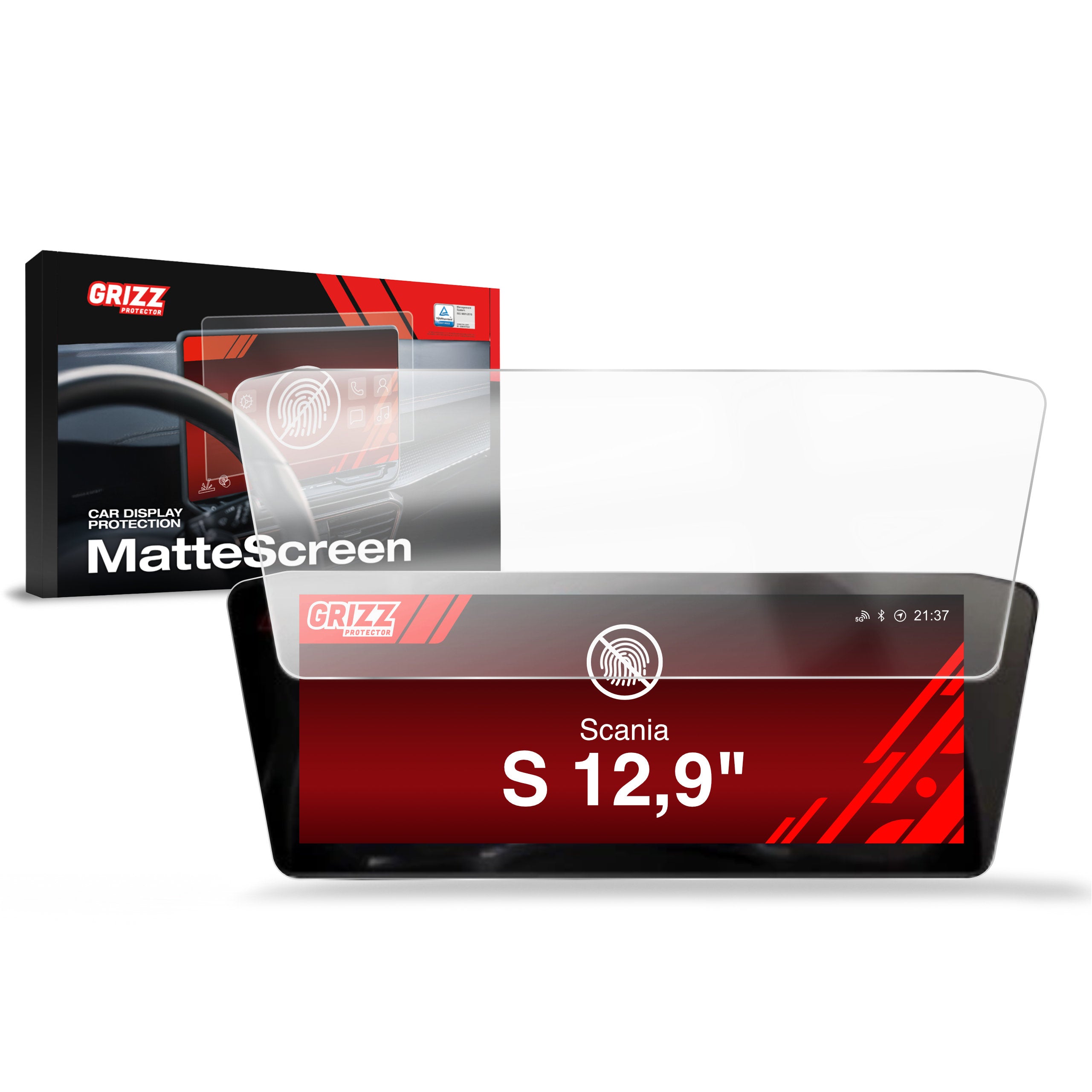Matte Autodisplayfolie für Scania S Virtual Cockpit (2024-2026), Grizz Protector
