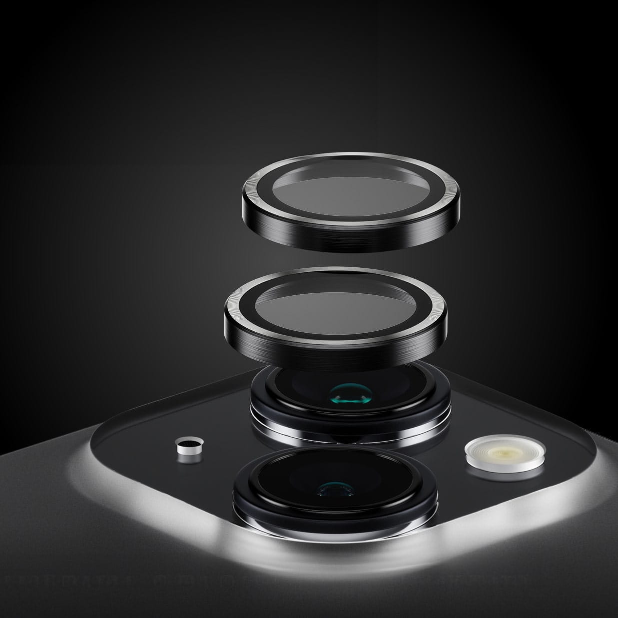 Gehärtetes Glas PanzerGlass Hoops für iPhone 15 / 15 Plus