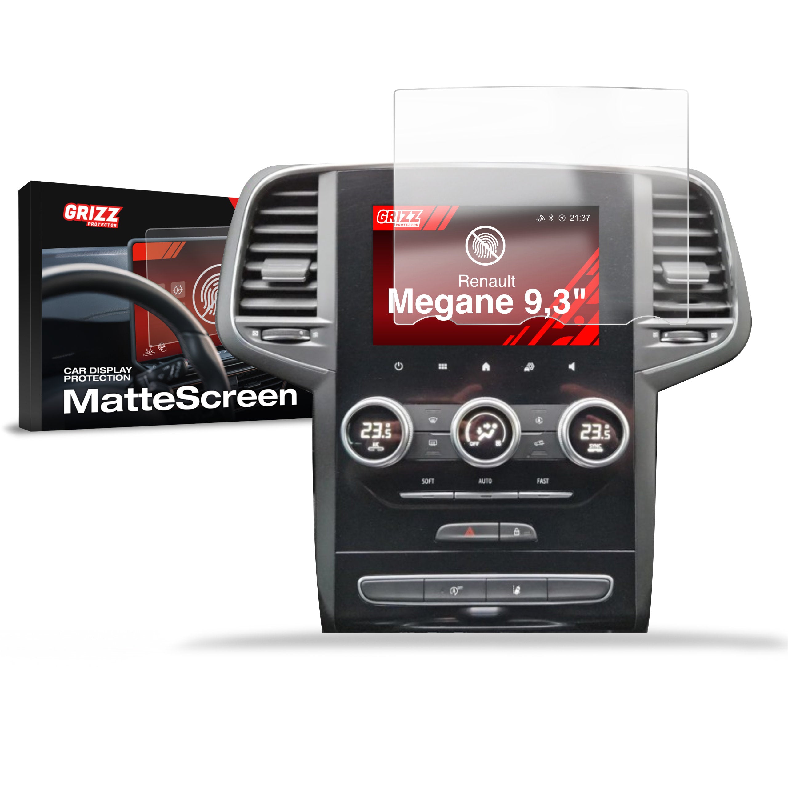 Matte Autodisplayfolie für Renault Megane (2020-2024), Grizz Protector