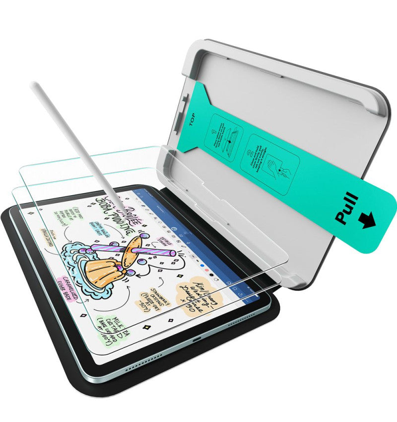 Schutzfolie mit Positionierungsrahmen ESR Paper Feel für Apple Air 13 M4 M3 M2, Transparent