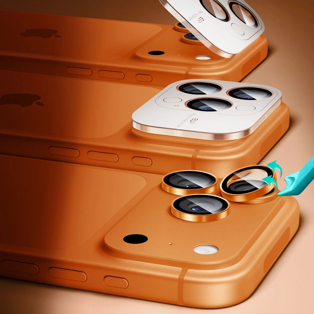 Kameraglas für iPhone 17 Pro / Pro Max / 16 Pro / Pro Max, ESR Armorite Camera Protector, Orange