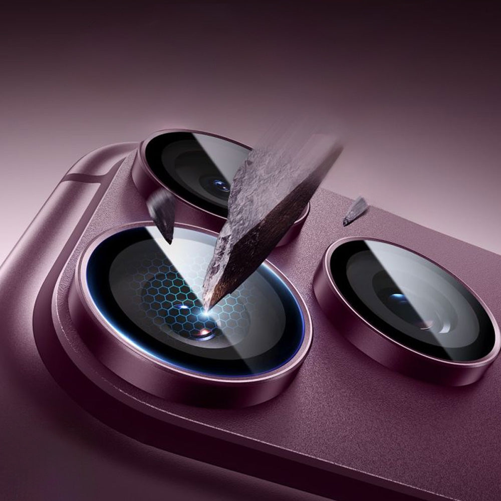 Kameraglas für iPhone 18 Pro / Max, ESR Armorite Camera Lens Protector, Burgunderrot (5/8)