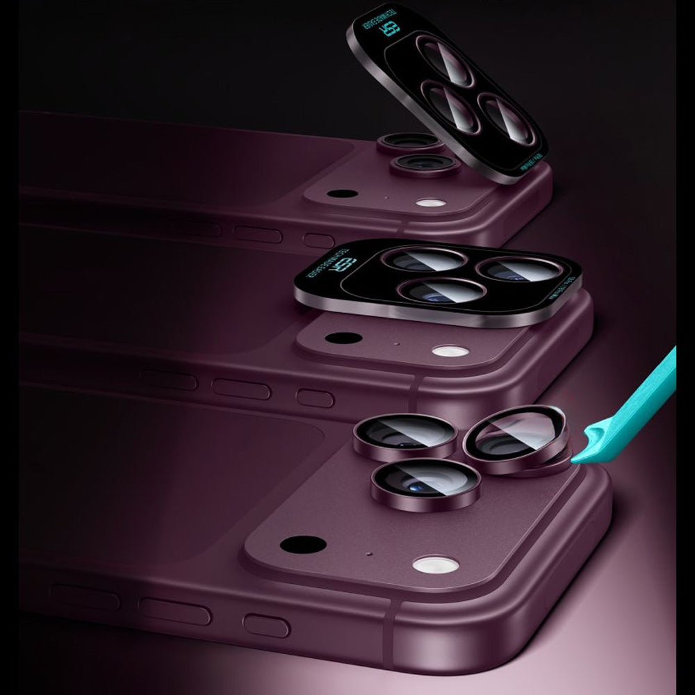 Kameraglas für iPhone 18 Pro / Max, ESR Armorite Camera Lens Protector, Burgunderrot (7/8)