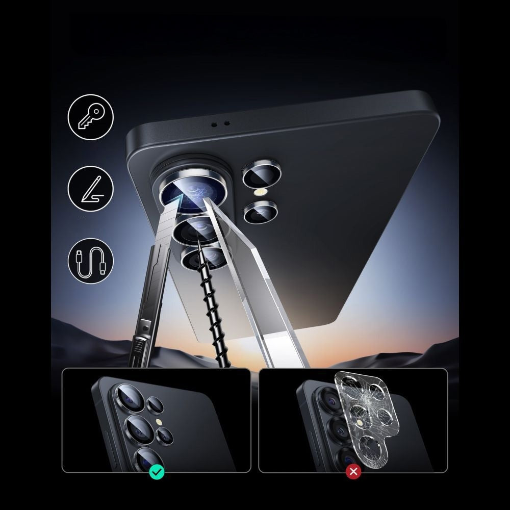 Kameraglas für Samsung Galaxy S26 Ultra, ESR Armorite Camera Protector, Transparent mit schwarzen Rahmen