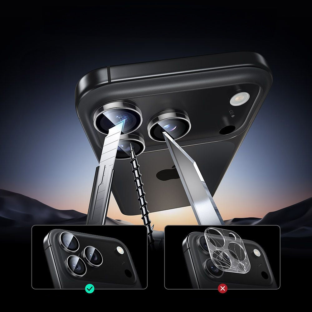 Kameraglas für iPhone 17 Pro / Pro Max / 16 Pro / Pro Max, ESR Armorite Camera Protector, Transparent