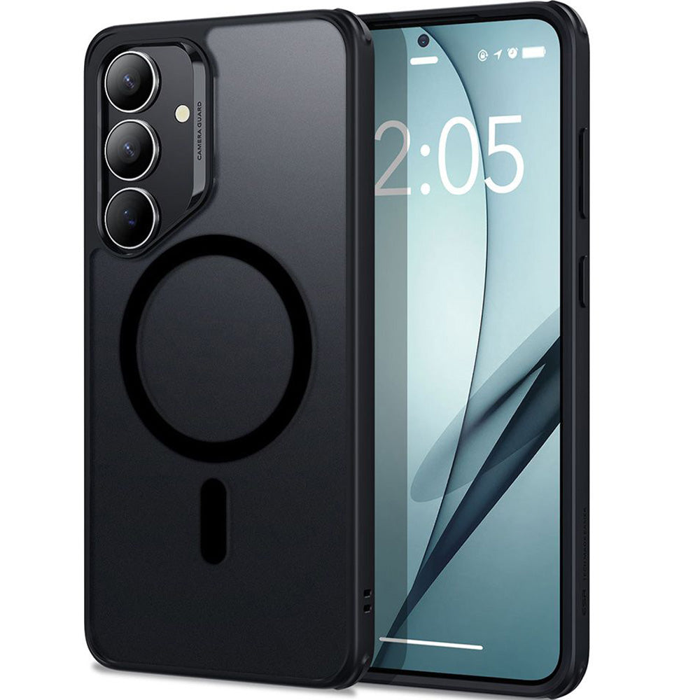 Handyhülle für Galaxy S25 Plus für MagSafe, ESR Classic Hybrid Halolock, Durchscheinend-Schwarz