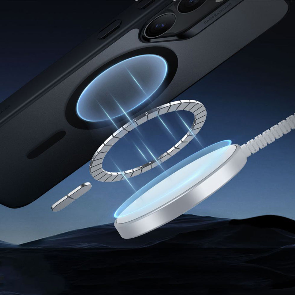 Handyhülle für Galaxy S25 Plus für MagSafe, ESR Classic Hybrid Halolock, Durchscheinend-Schwarz