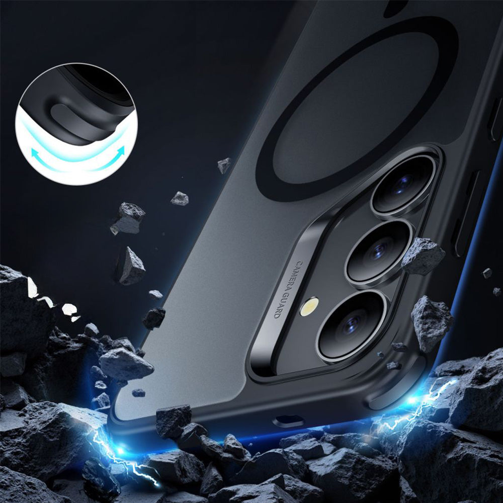 Handyhülle für Galaxy S25 Plus für MagSafe, ESR Classic Hybrid Halolock, Durchscheinend-Schwarz