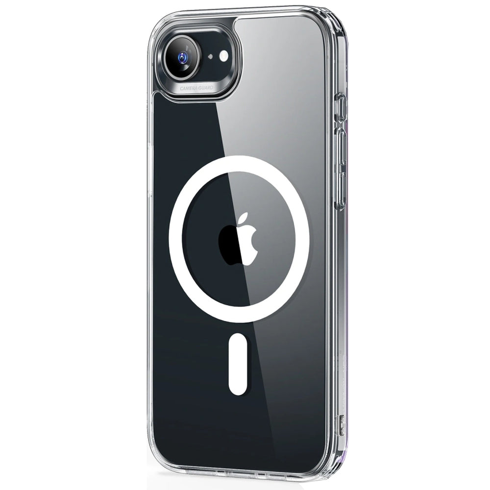 Handyhülle für iPhone 17e / 16e für MagSafe, ESR Classic Hybrid Halolock, Transparentes Weiß