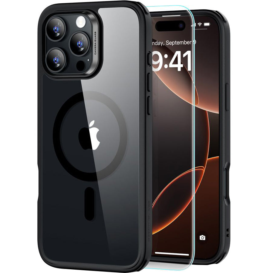 Handyhülle + Gehärtetes Glas für Bildschirm für iPhone 16 Pro Max mit