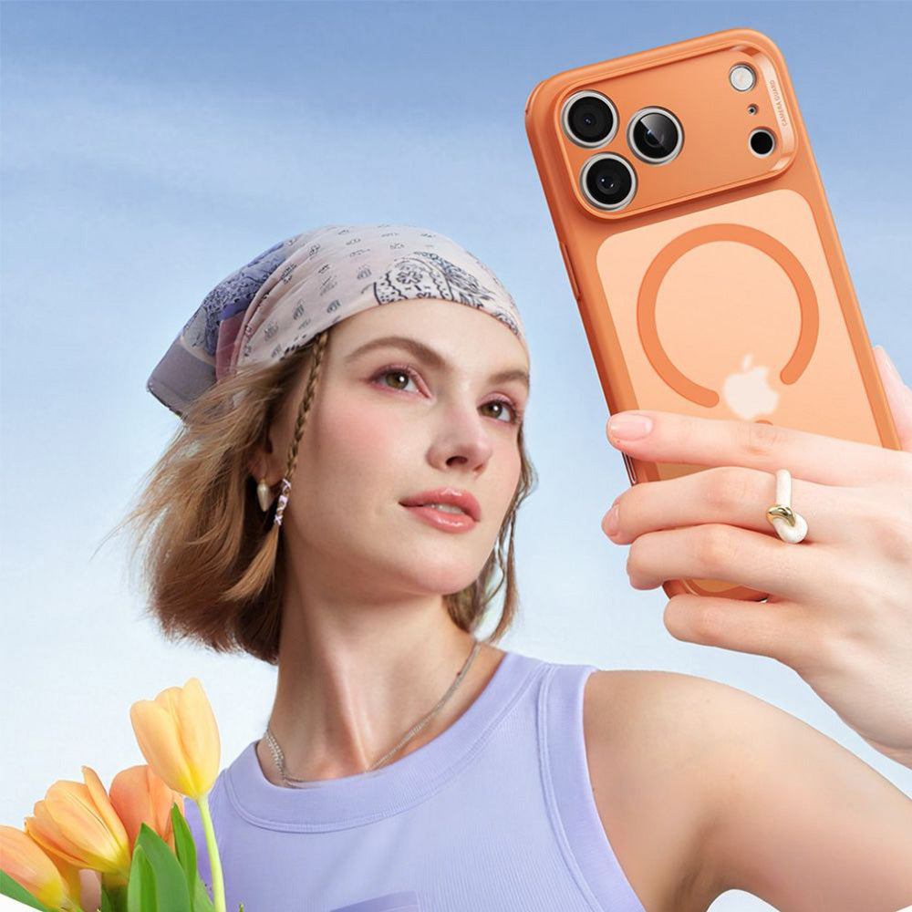 Handyhülle für iPhone 17 Pro, ESR Classic Hybrid mit MagSafe, Durchscheinend-Orange