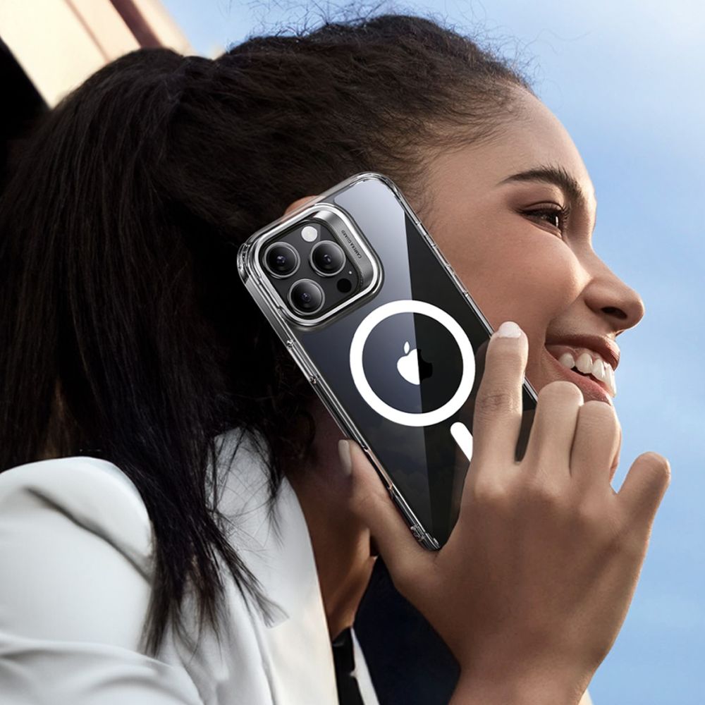 Handyhülle + Gehärtetes Glas für Bildschirm für iPhone 16 Pro Max mit MagSafe, ESR Classic Hybrid Kickstand HaloLock, Transparent