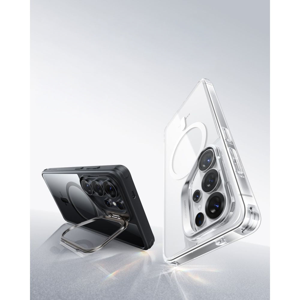 Handyhülle für Galaxy S26 Ultra, ESR Classic Hybrid Kickstand mit MagSafe, Transparent-Schwarz