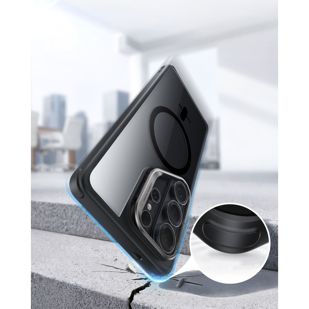 Handyhülle für Galaxy S26 Ultra, ESR Classic Hybrid Kickstand mit MagSafe, Transparent-Schwarz
